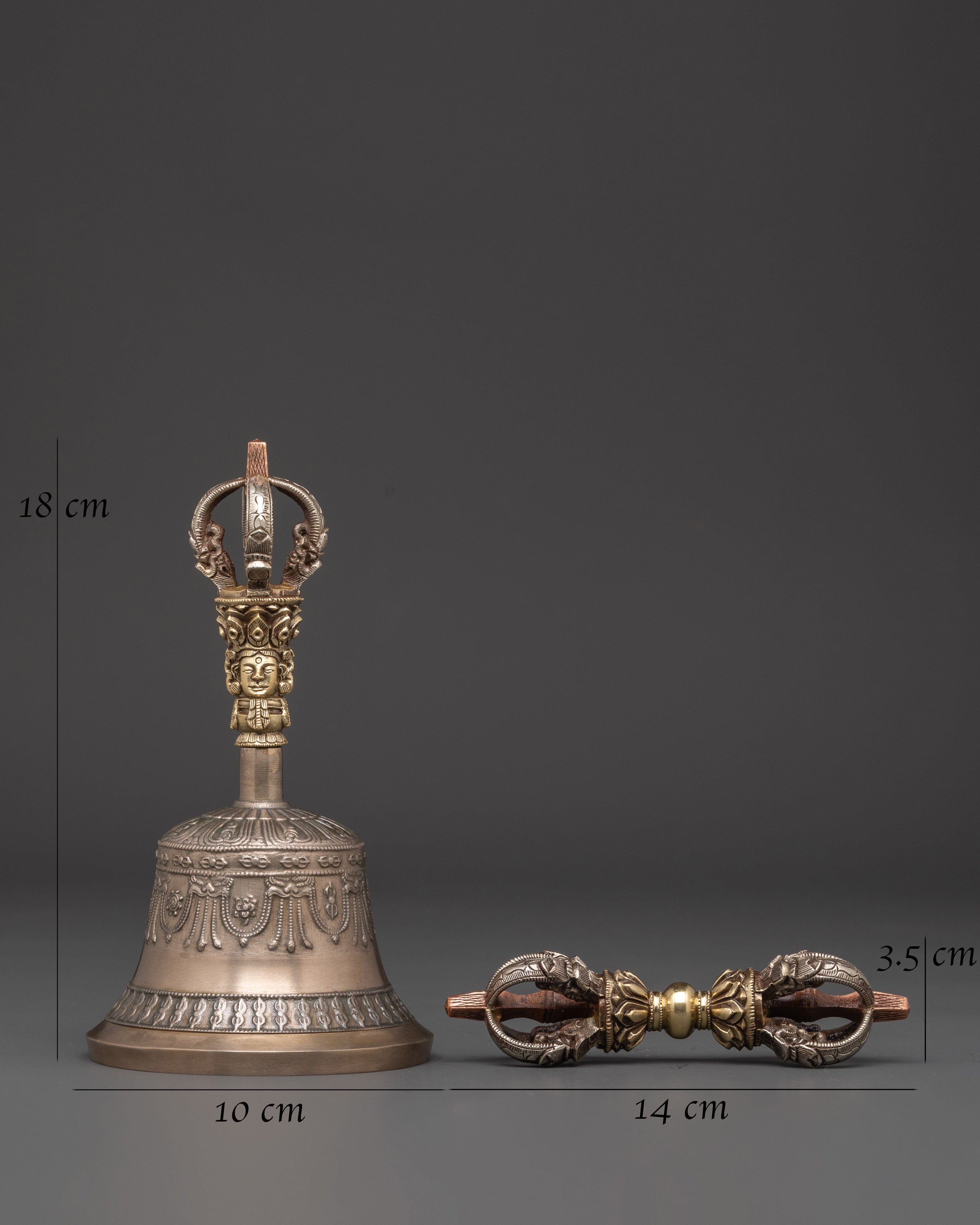 Handmade Tibetan Bell and Dorje Set | Ritual Tools for Meditation and Puja