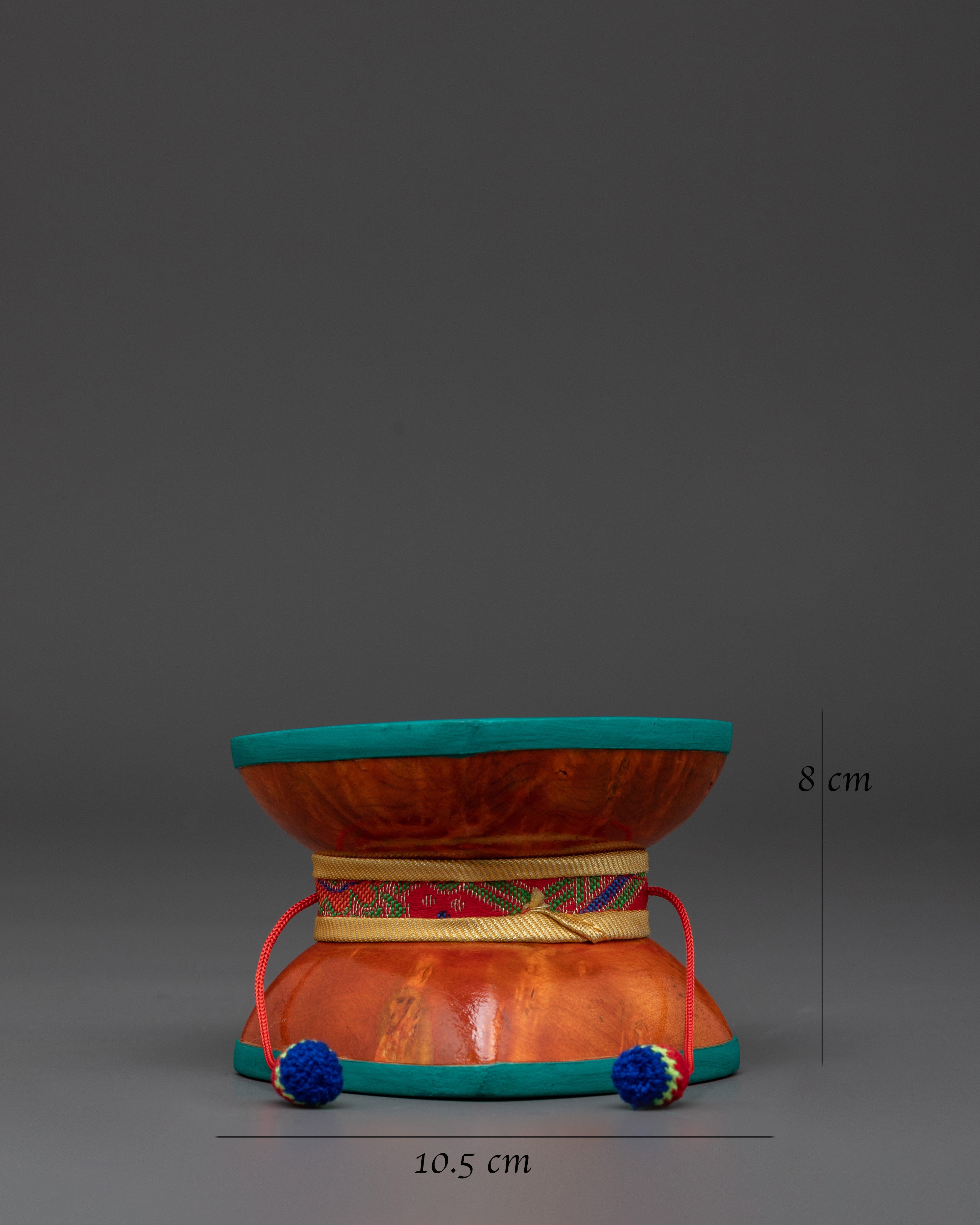 Handcrafted Tibetan Damaru Drum | Bhutanese Wood Buddhist Ritual Drum