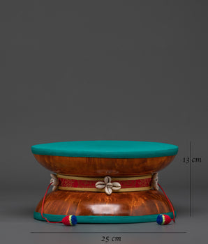 Handmade Traditional Buddhist Damaru for Rituals and Meditation