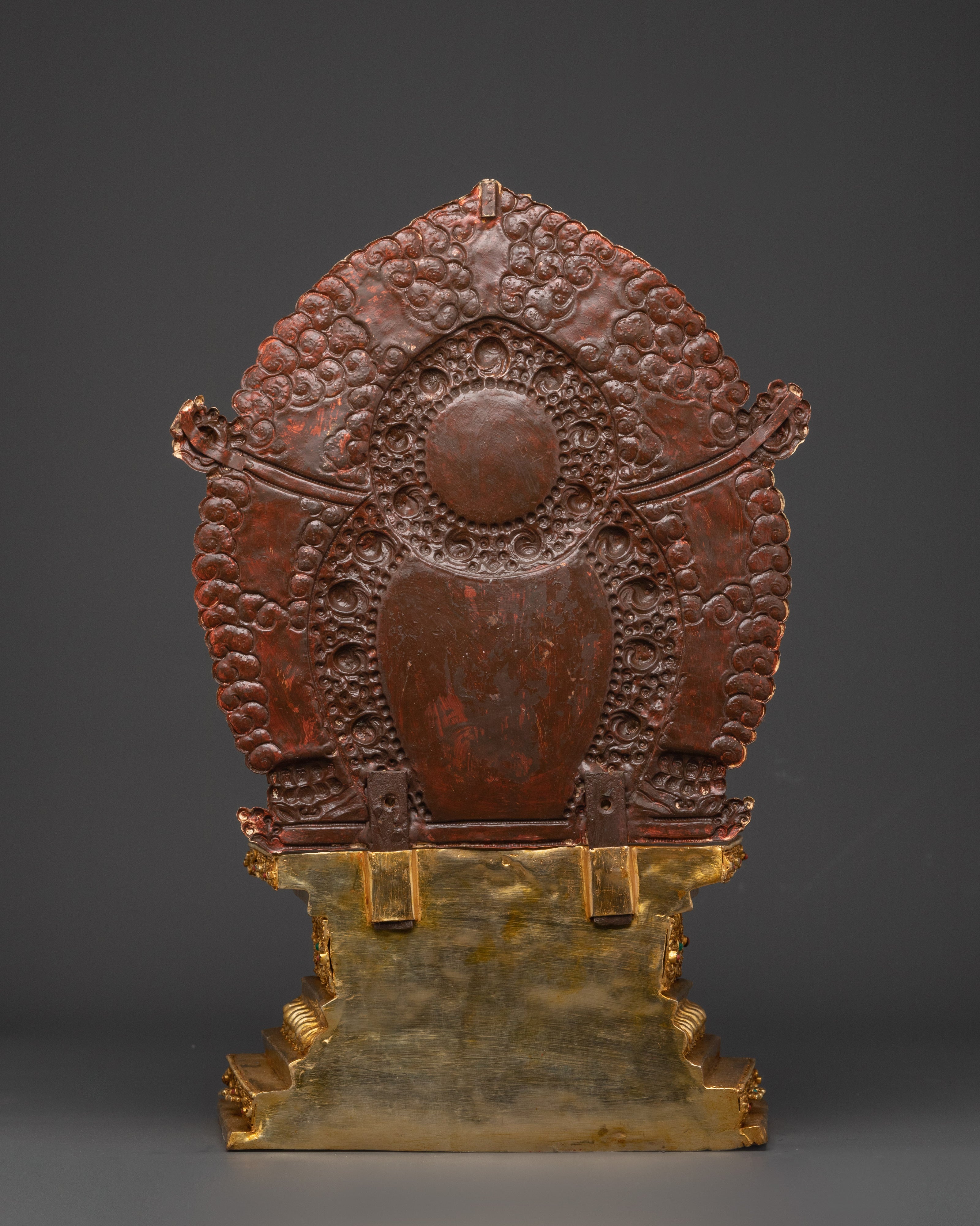 Gold-Plated Tibetan Throne with Handcrafted