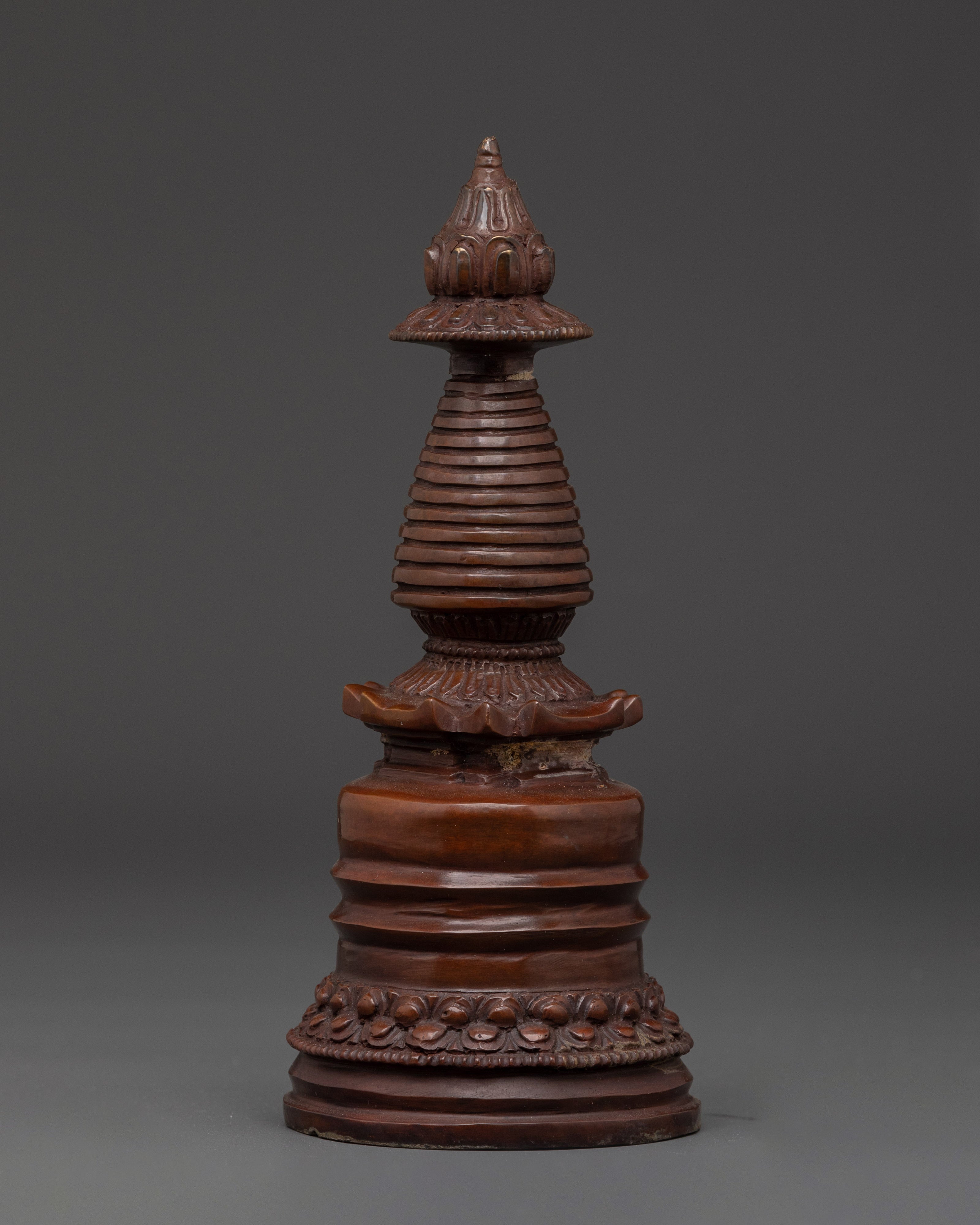 Sacred Handmade Stupa |  Copper Stupa for Buddhist Altar