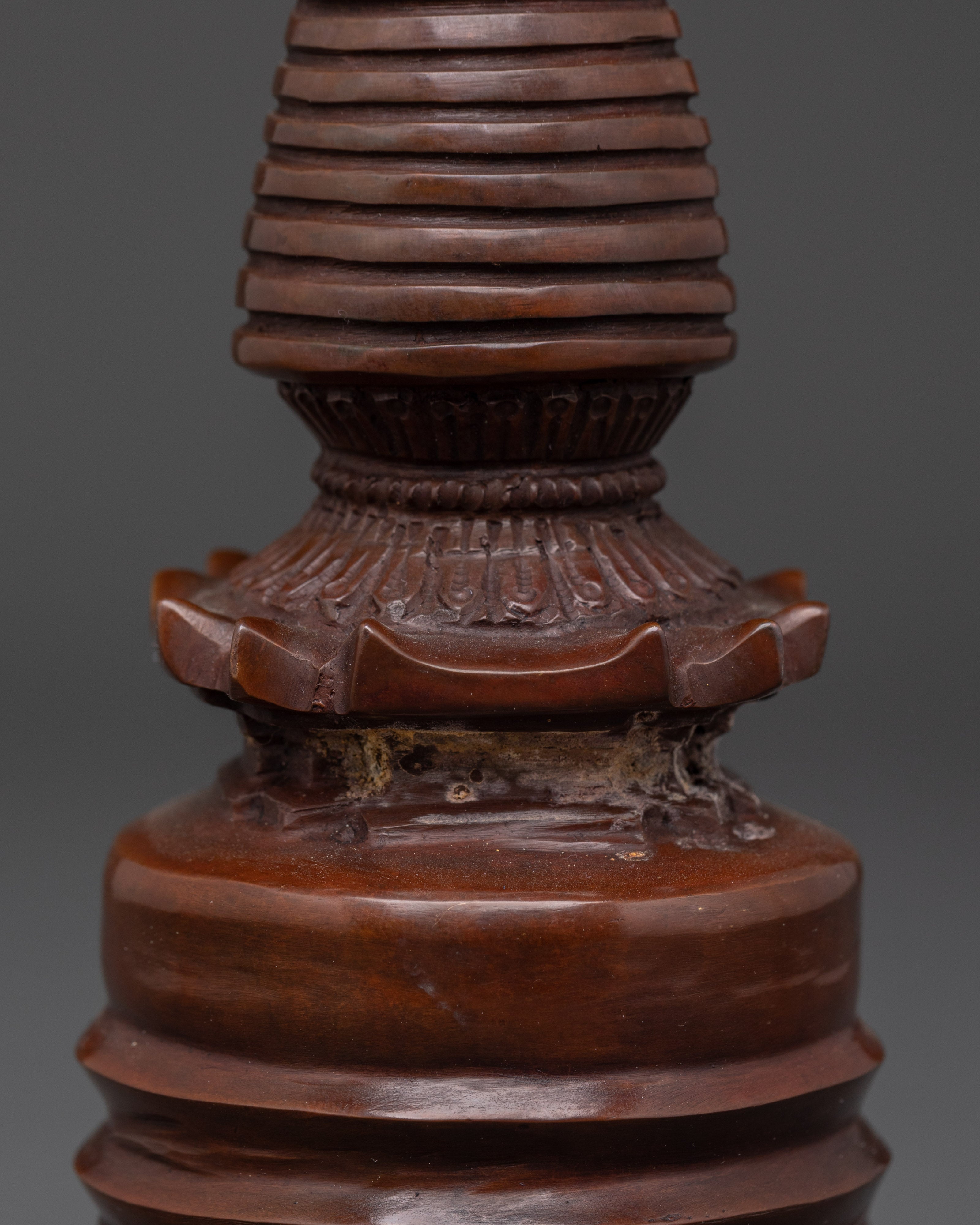 Sacred Handmade Stupa |  Copper Stupa for Buddhist Altar