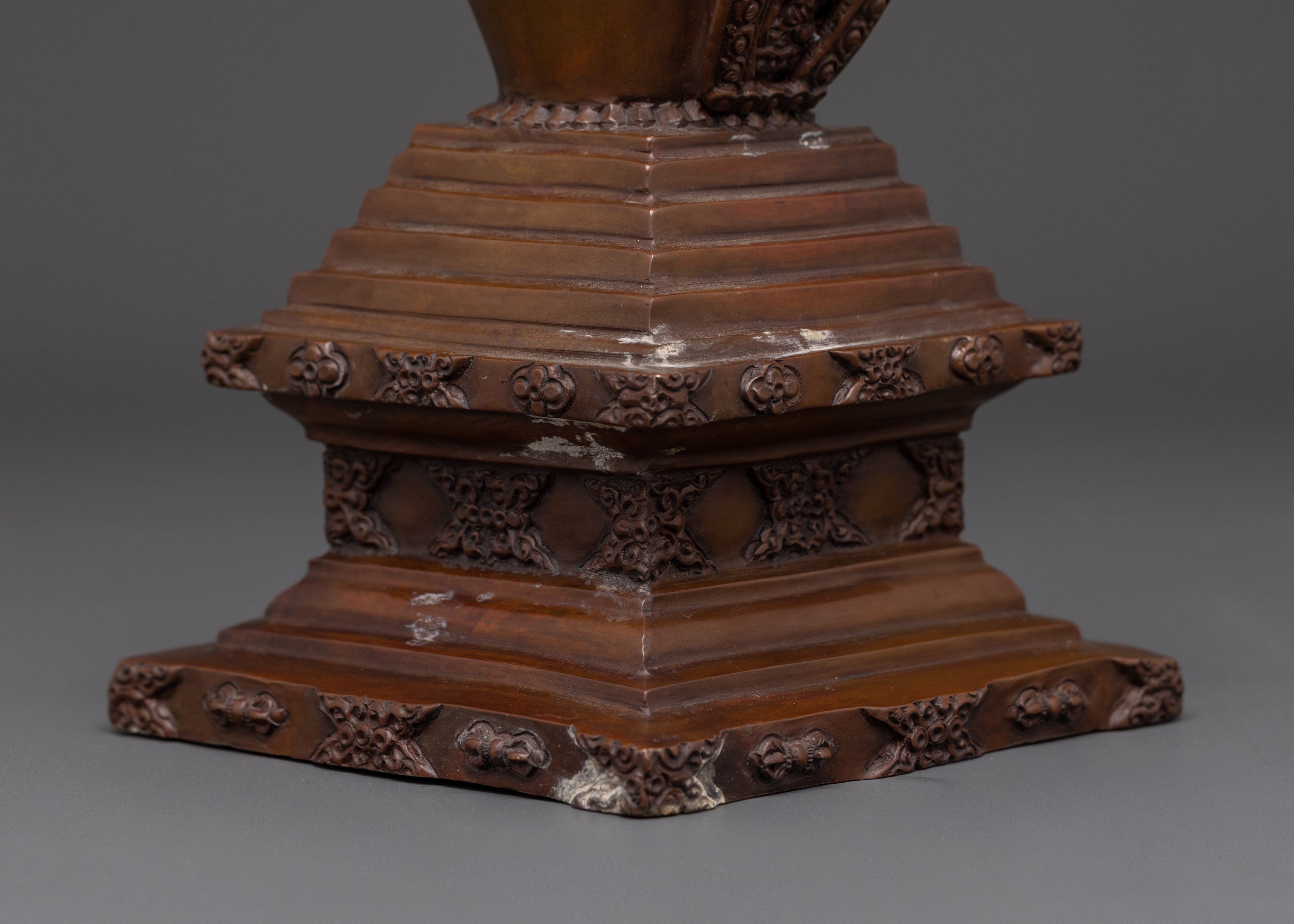 Himalayan Handmade Stupa |  Spiritual Copper Art for Meditation & Rituals