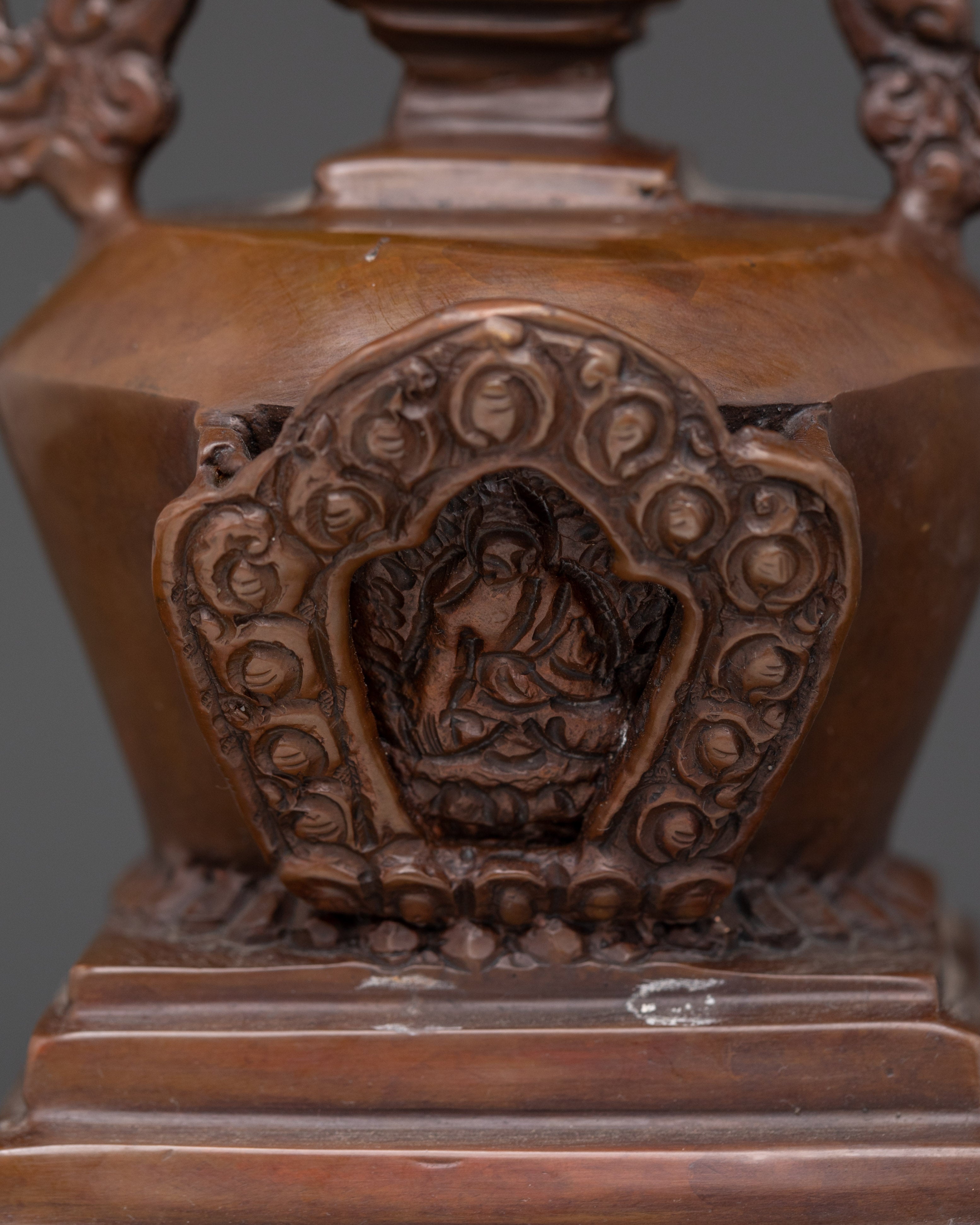 Himalayan Handmade Stupa |  Spiritual Copper Art for Meditation & Rituals