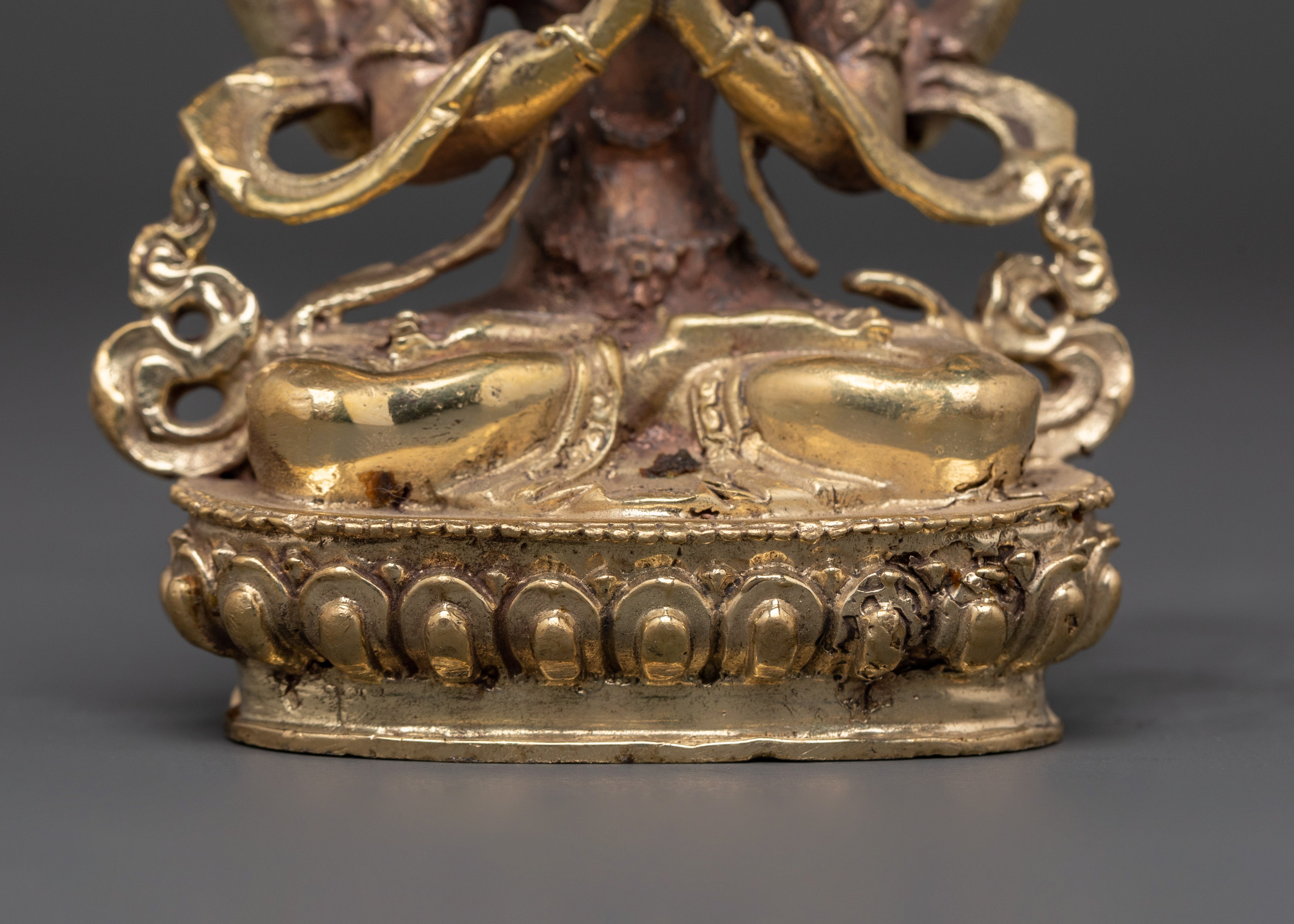 Four Armed Deity Chenrezig Statue | Traditionally Crafted Zen Art