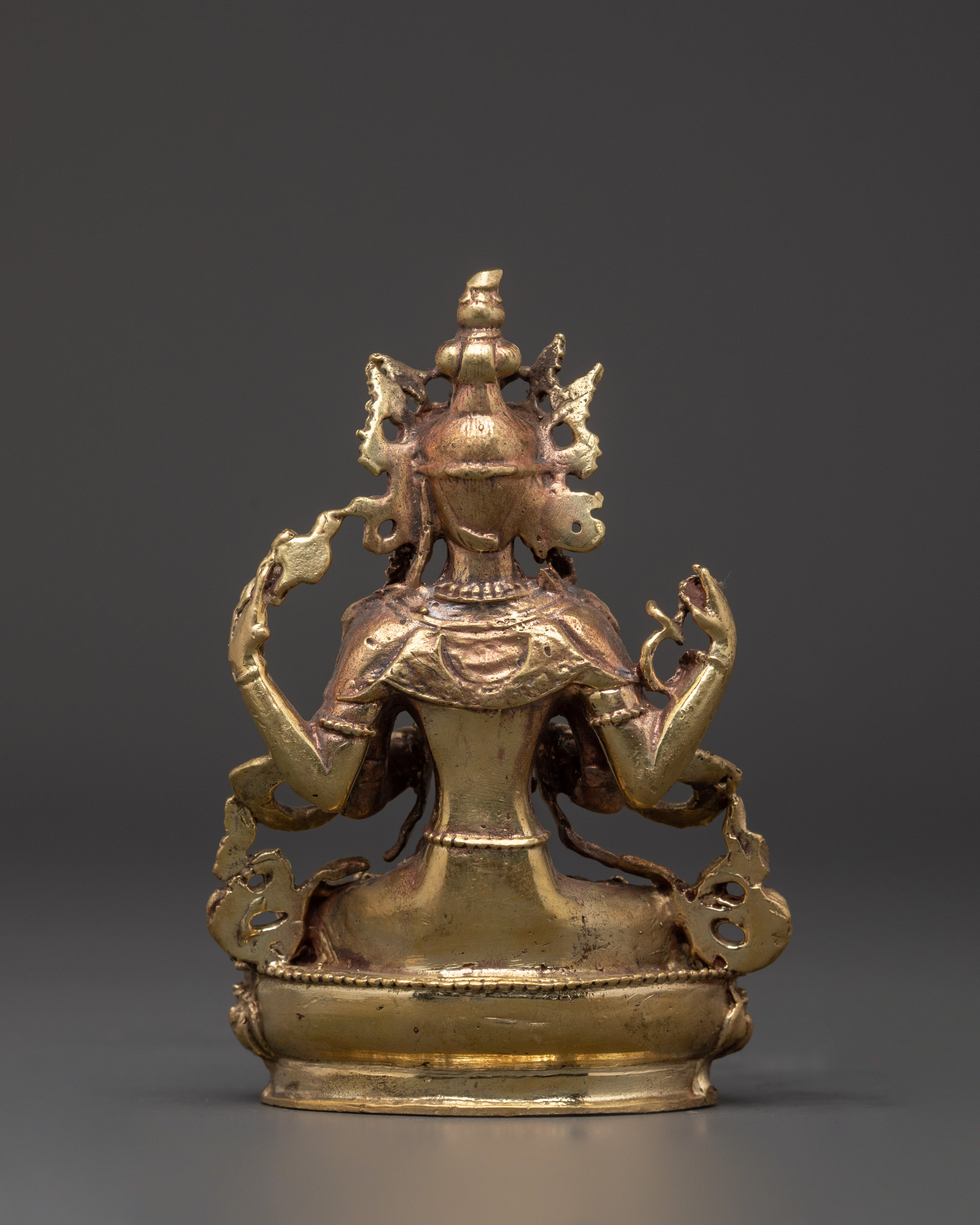 Four Armed Deity Chenrezig Statue | Traditionally Crafted Zen Art