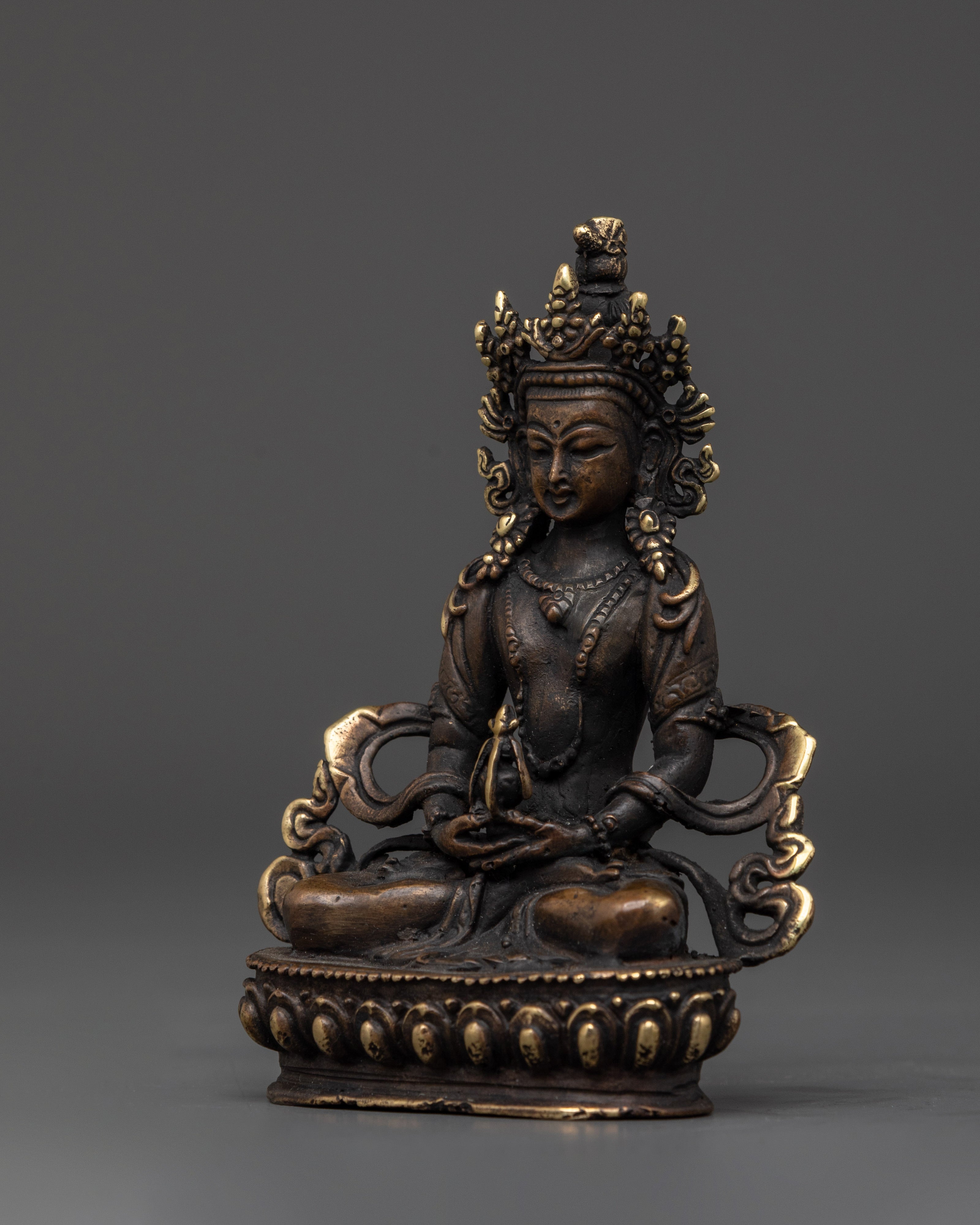 Amitayus Long Life Buddhist Deity | Spiritual Practice Zen Altar Decor