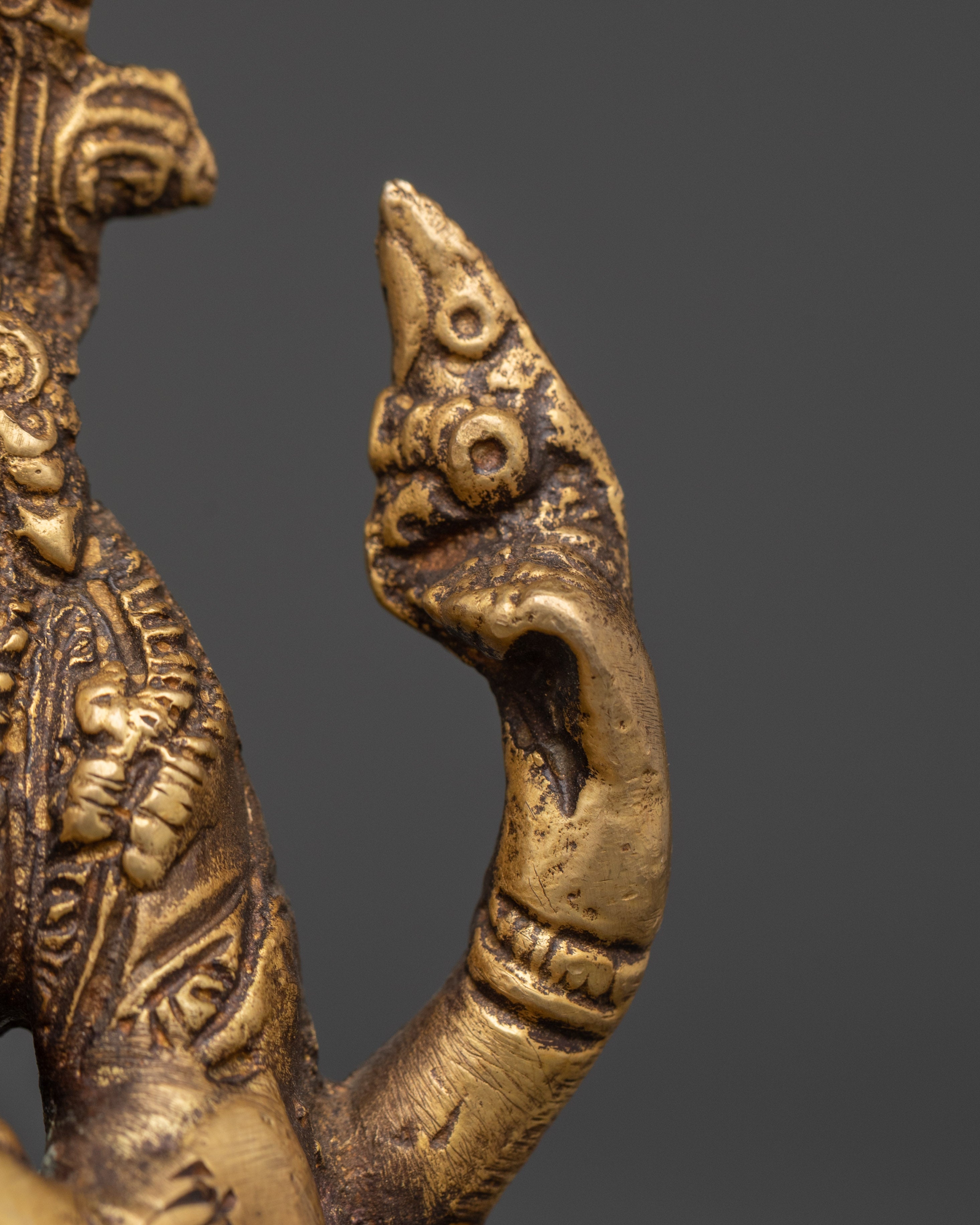 Compassionate Deity Chenrezig Statue | Himalayan Handmade Brass Sculpture