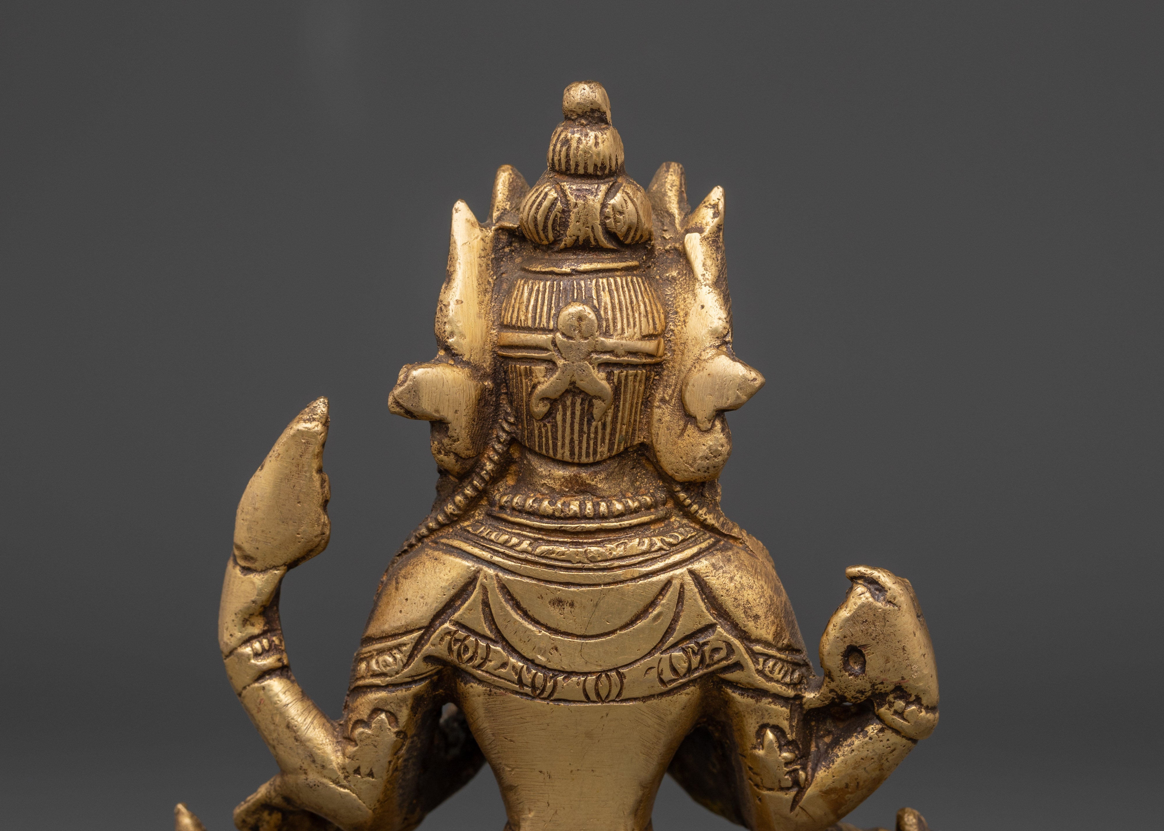 Compassionate Deity Chenrezig Statue | Himalayan Handmade Brass Sculpture