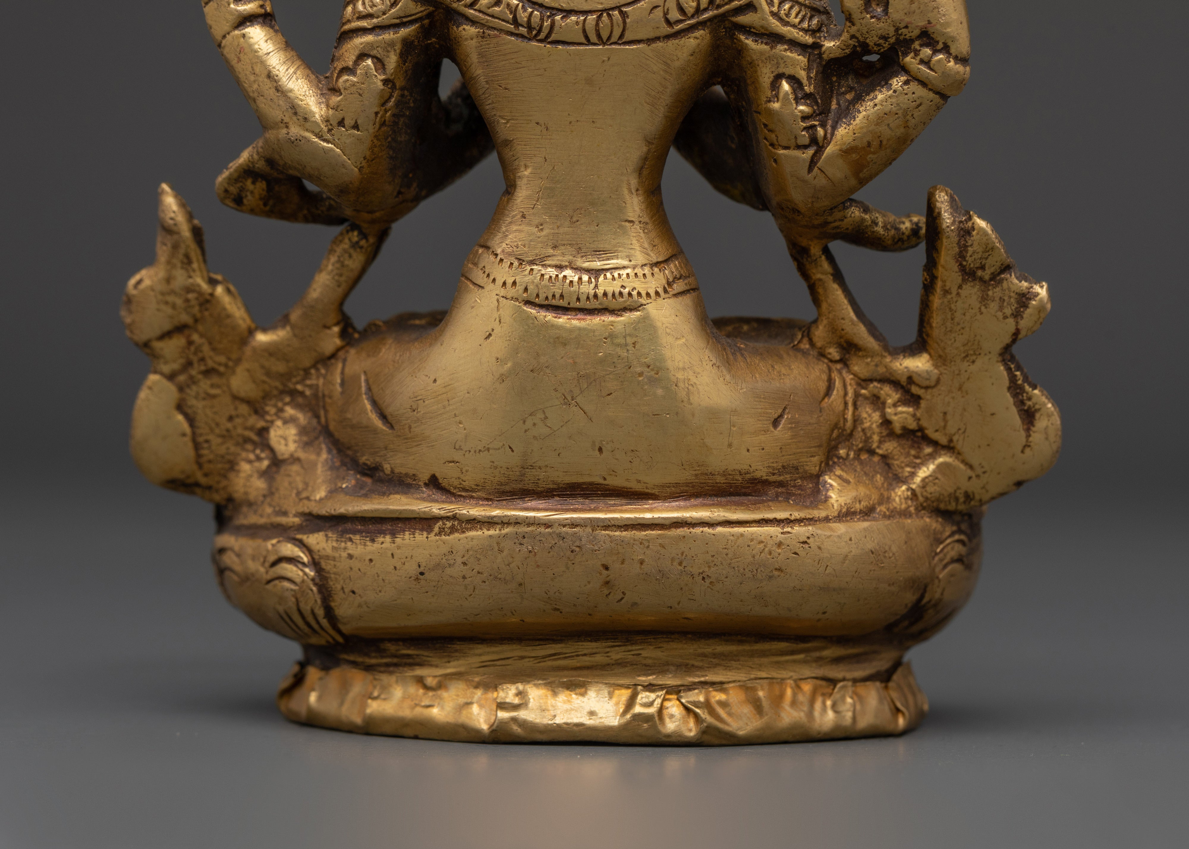 Compassionate Deity Chenrezig Statue | Himalayan Handmade Brass Sculpture