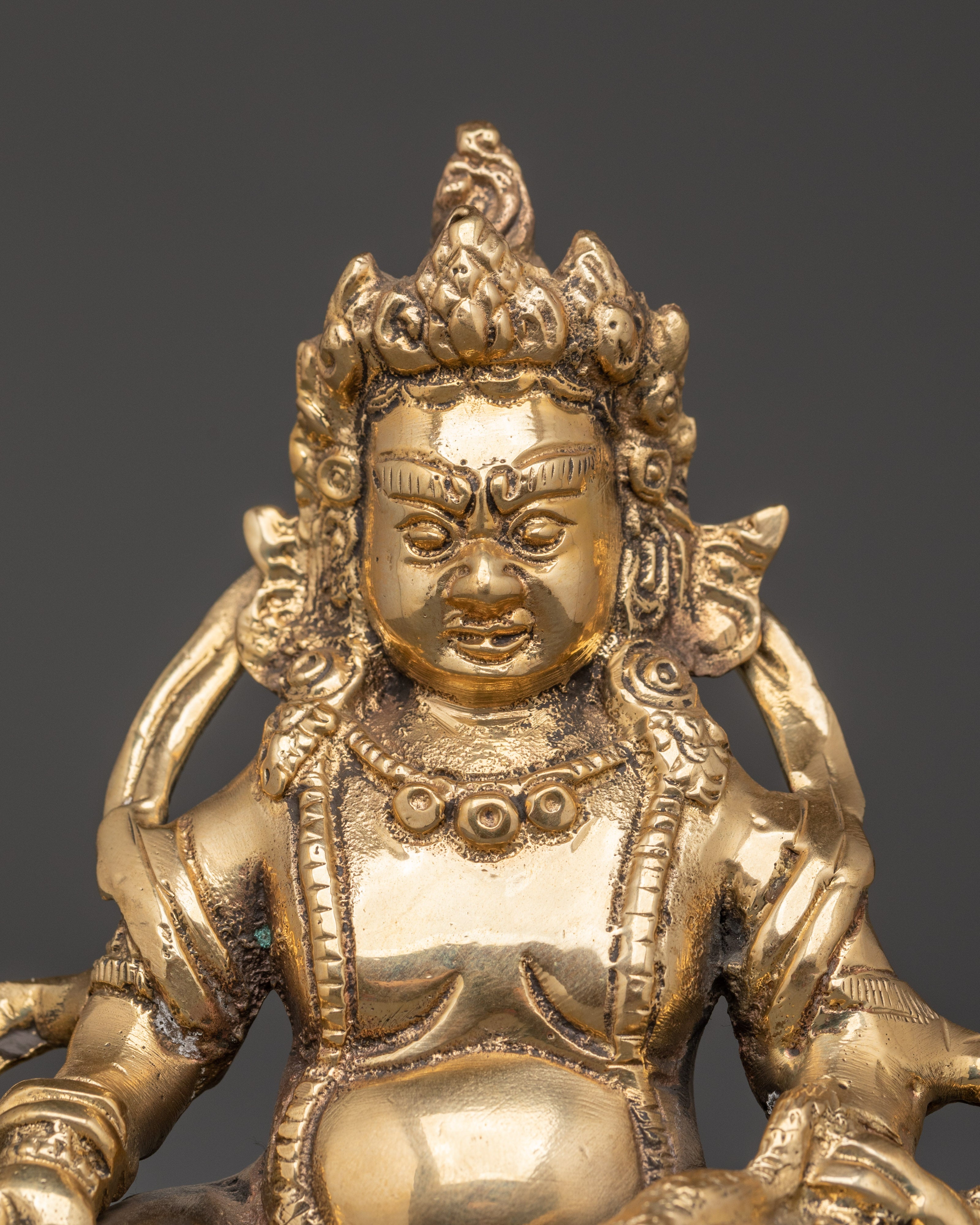 Handcrafted Brass Dzambhala Statue | Wealth Deity of Prosperity and Abundance