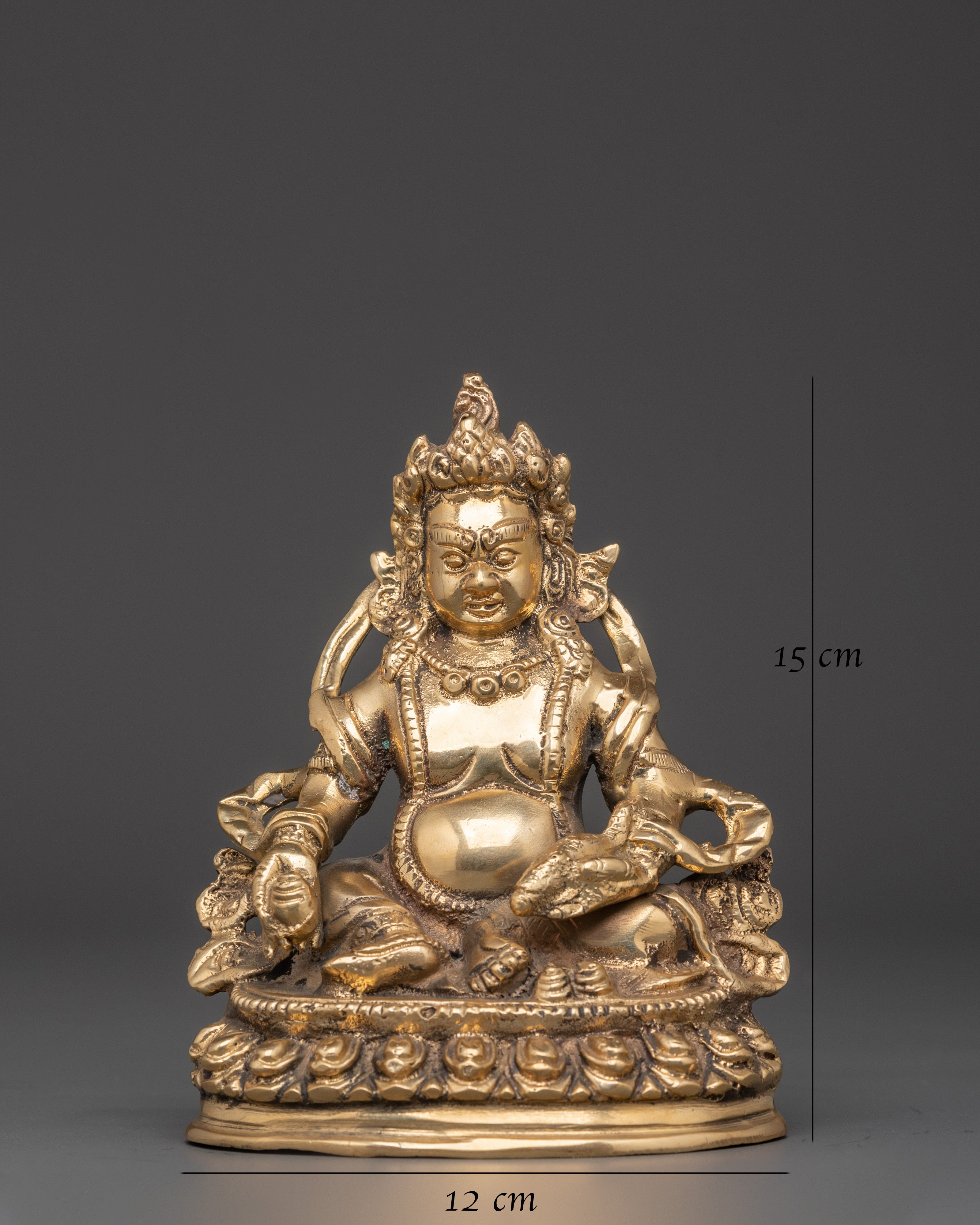 Handcrafted Brass Dzambhala Statue | Wealth Deity of Prosperity and Abundance