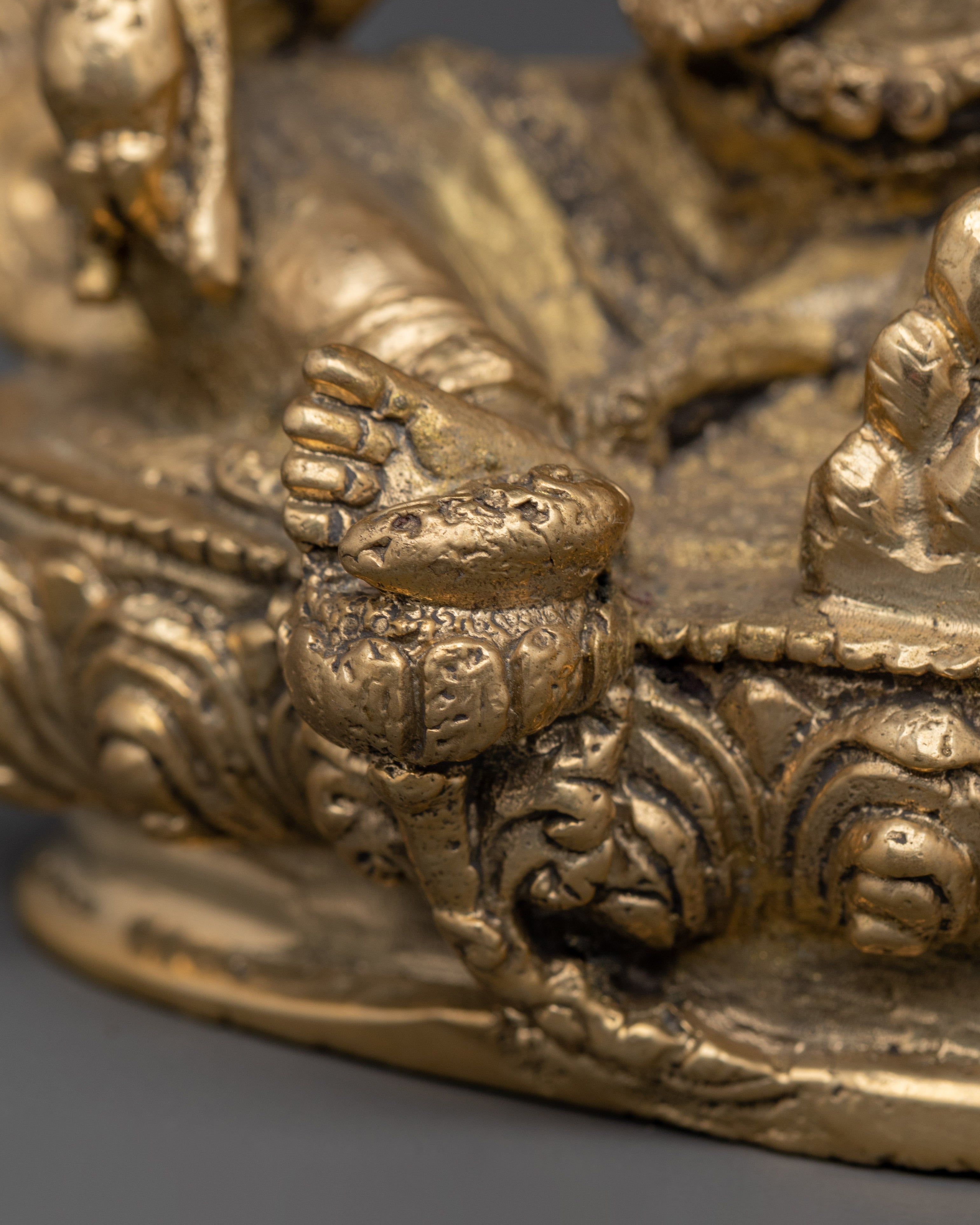 Tibetan Dzambhala Wealth Statue | Brass Buddhist God of Prosperity
