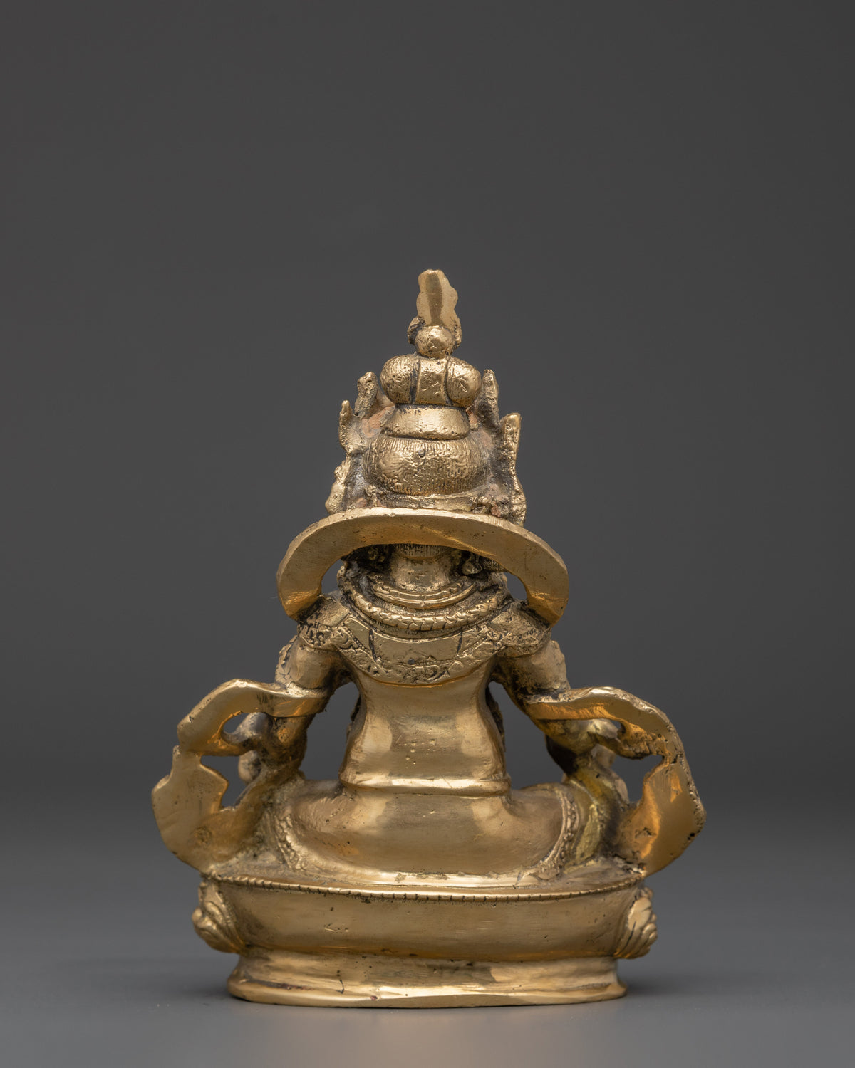Tibetan Dzambhala Wealth Statue | Brass Buddhist God of Prosperity