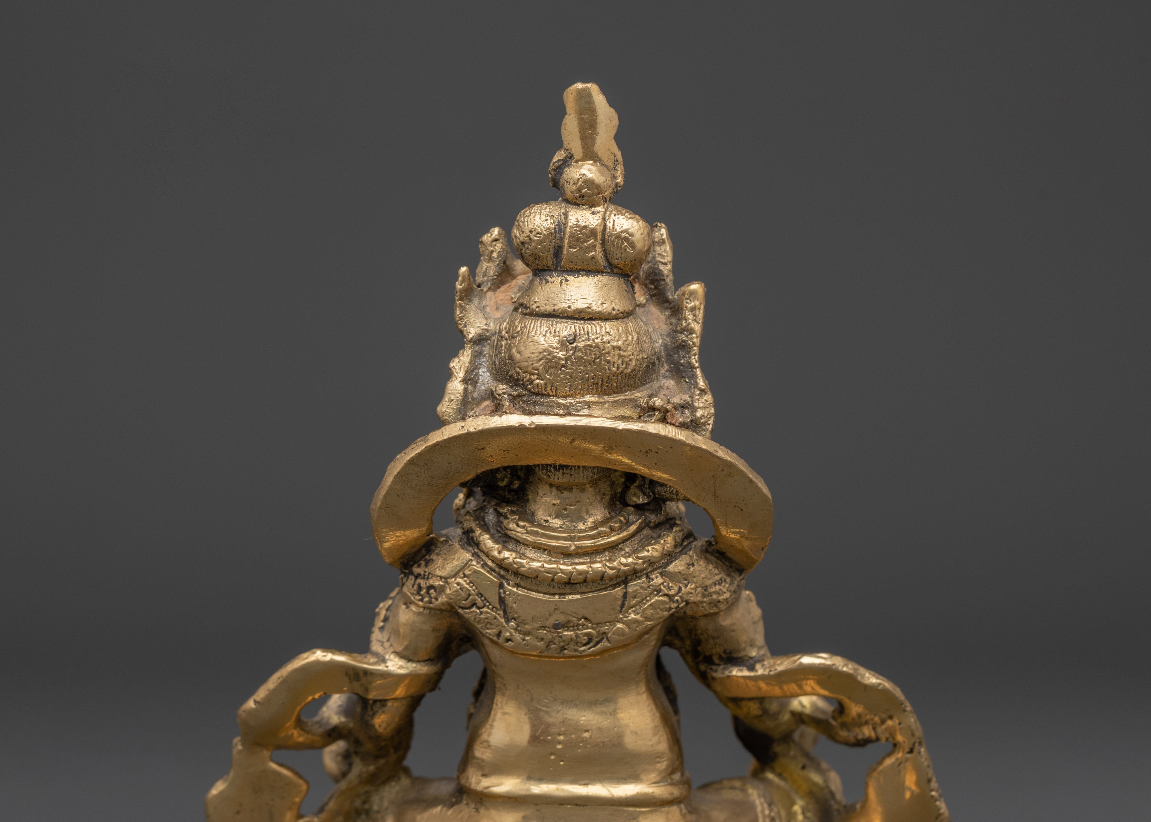 Tibetan Dzambhala Wealth Statue | Brass Buddhist God of Prosperity