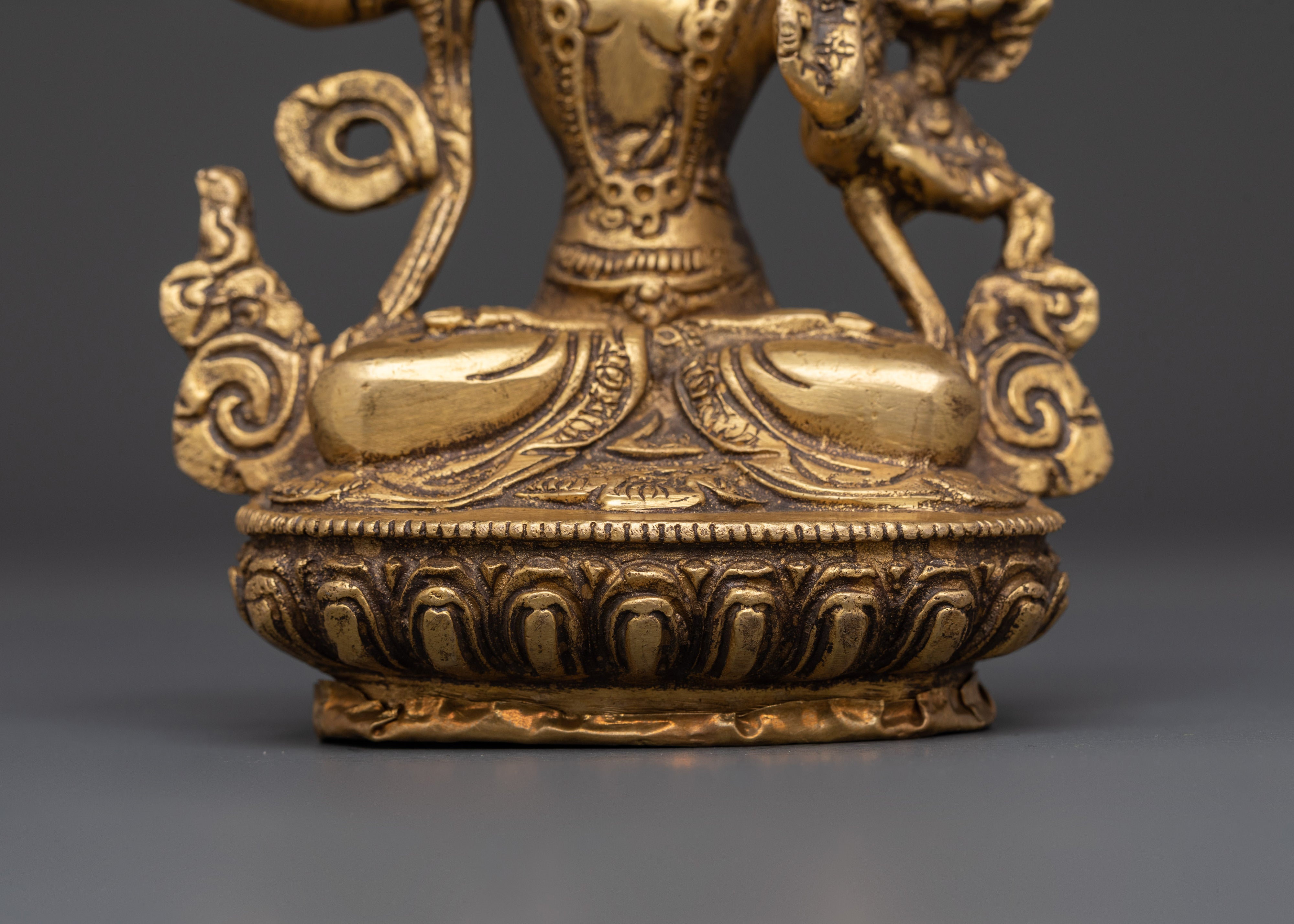 Handcrafted Manjushri Sculpture | Brass Tibetan Wisdom Deity Statue