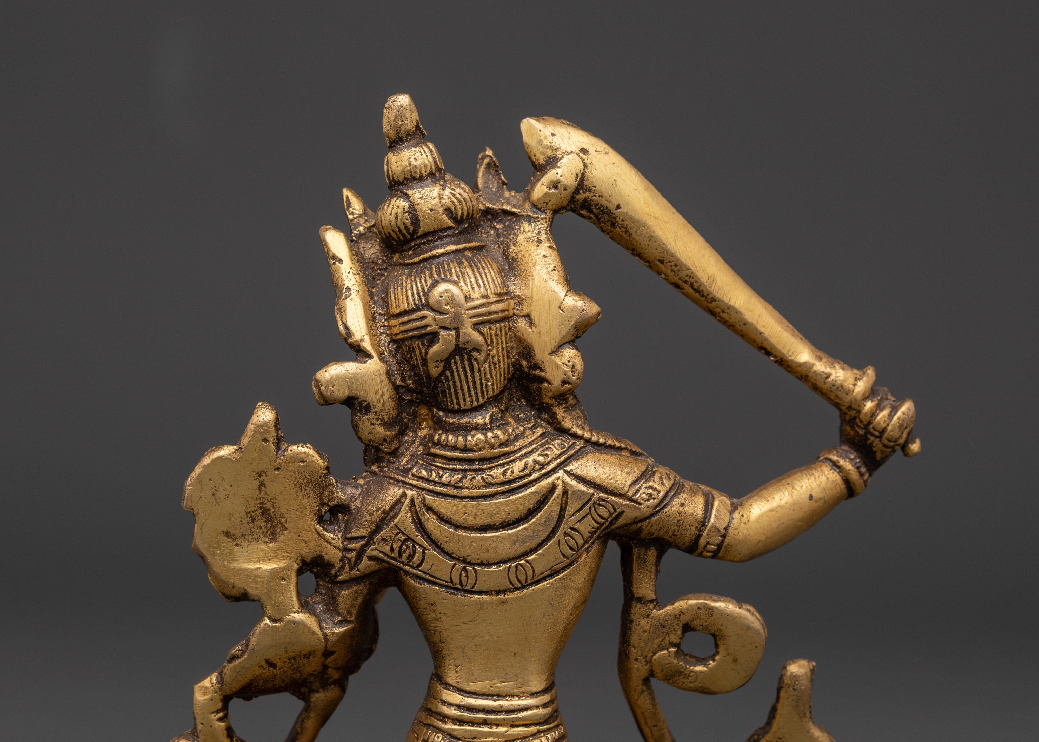 Handcrafted Manjushri Sculpture | Brass Tibetan Wisdom Deity Statue