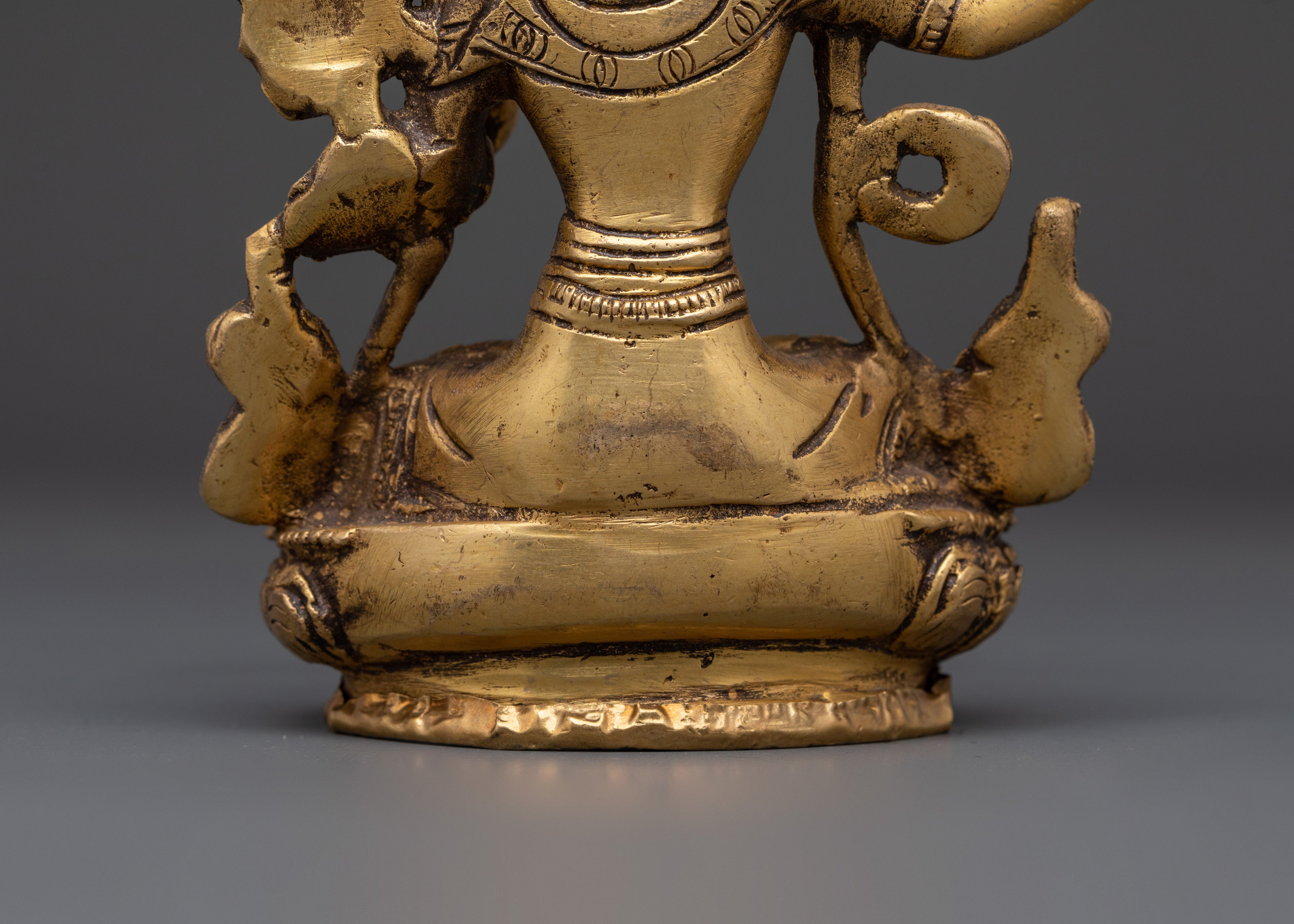 Handcrafted Manjushri Sculpture | Brass Tibetan Wisdom Deity Statue