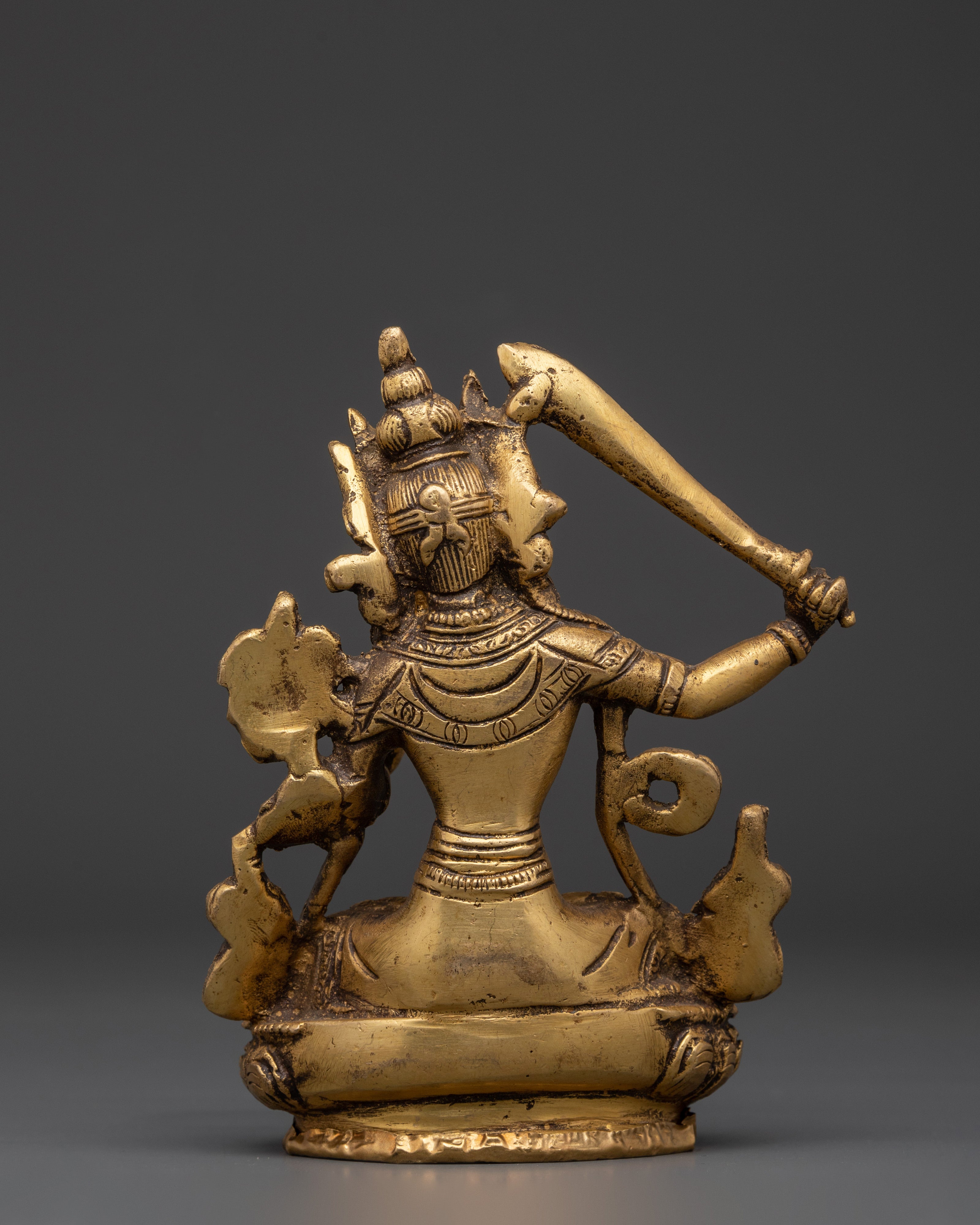 Handcrafted Manjushri Sculpture | Brass Tibetan Wisdom Deity Statue