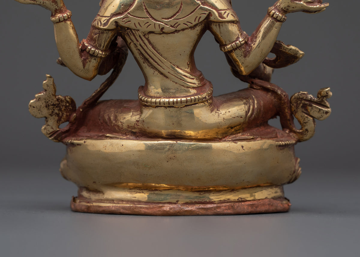 Handcrafted Brass Laxmi Devi Statue | Hindu Goddess of Prosperity