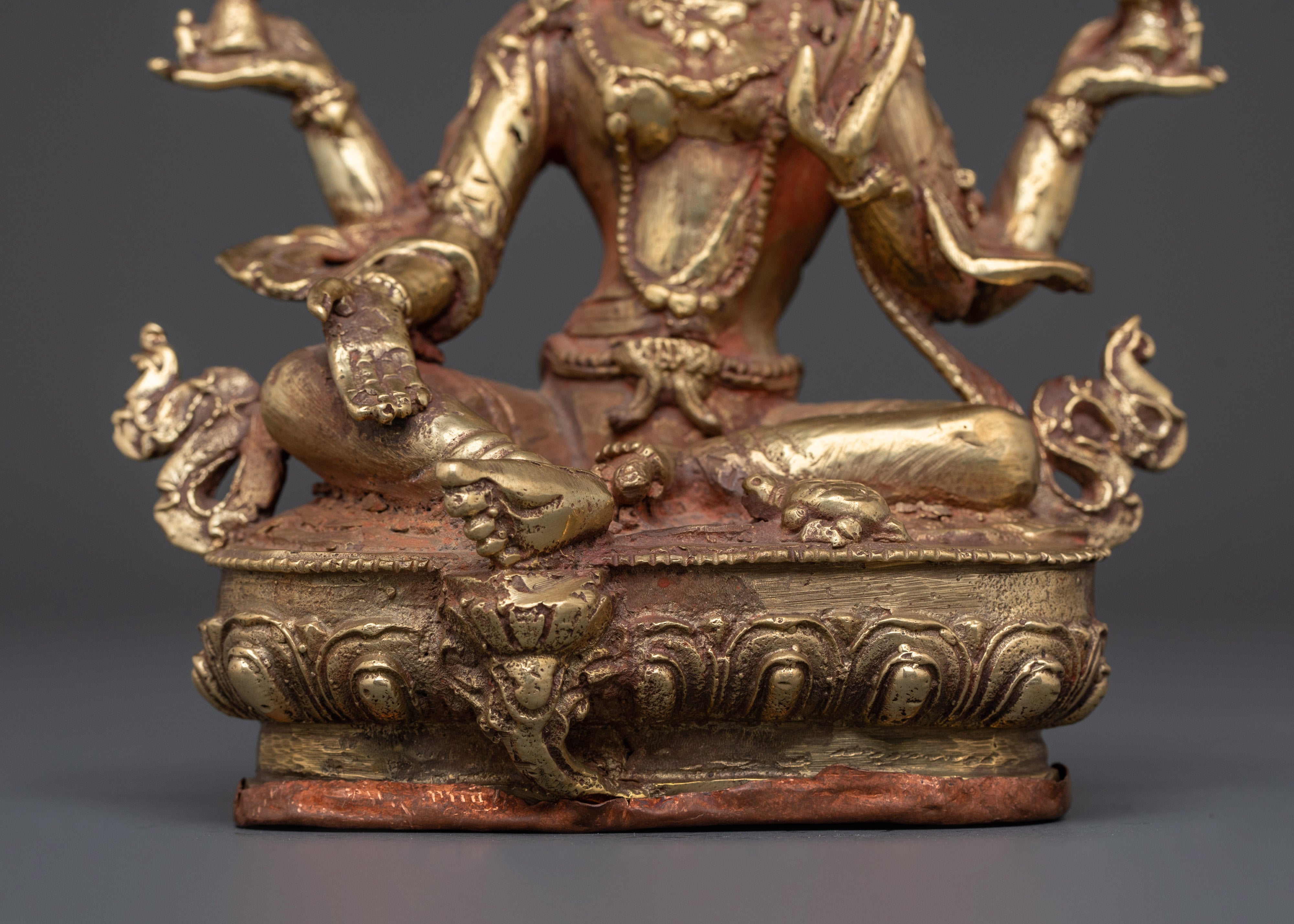 Handcrafted Laxmi Deity Figurine | Brass Hindu Goddess Statue for Prosperity