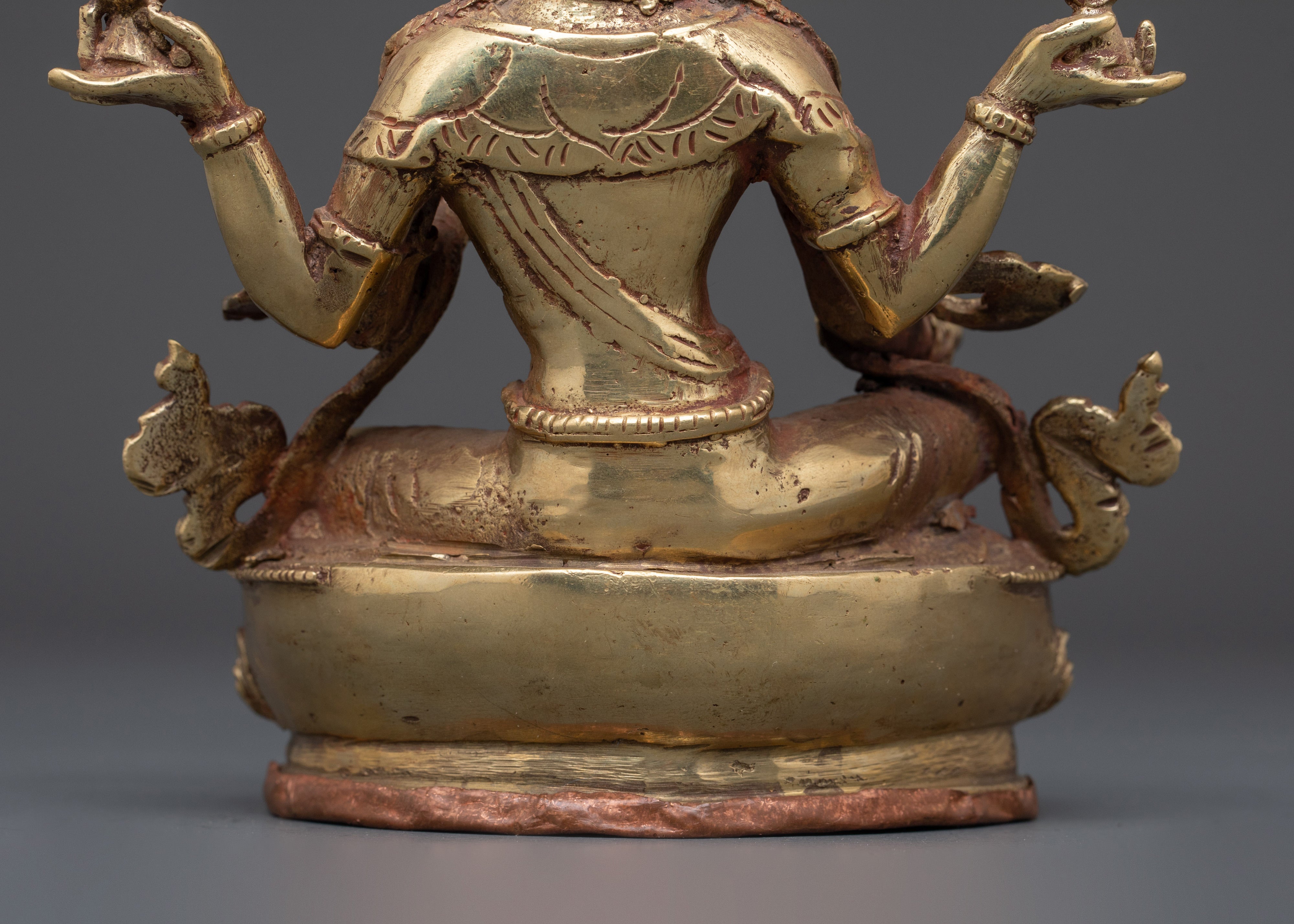 Handcrafted Laxmi Deity Figurine | Brass Hindu Goddess Statue for Prosperity