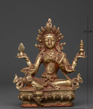 Handcrafted Laxmi Deity Figurine | Brass Hindu Goddess Statue for Prosperity
