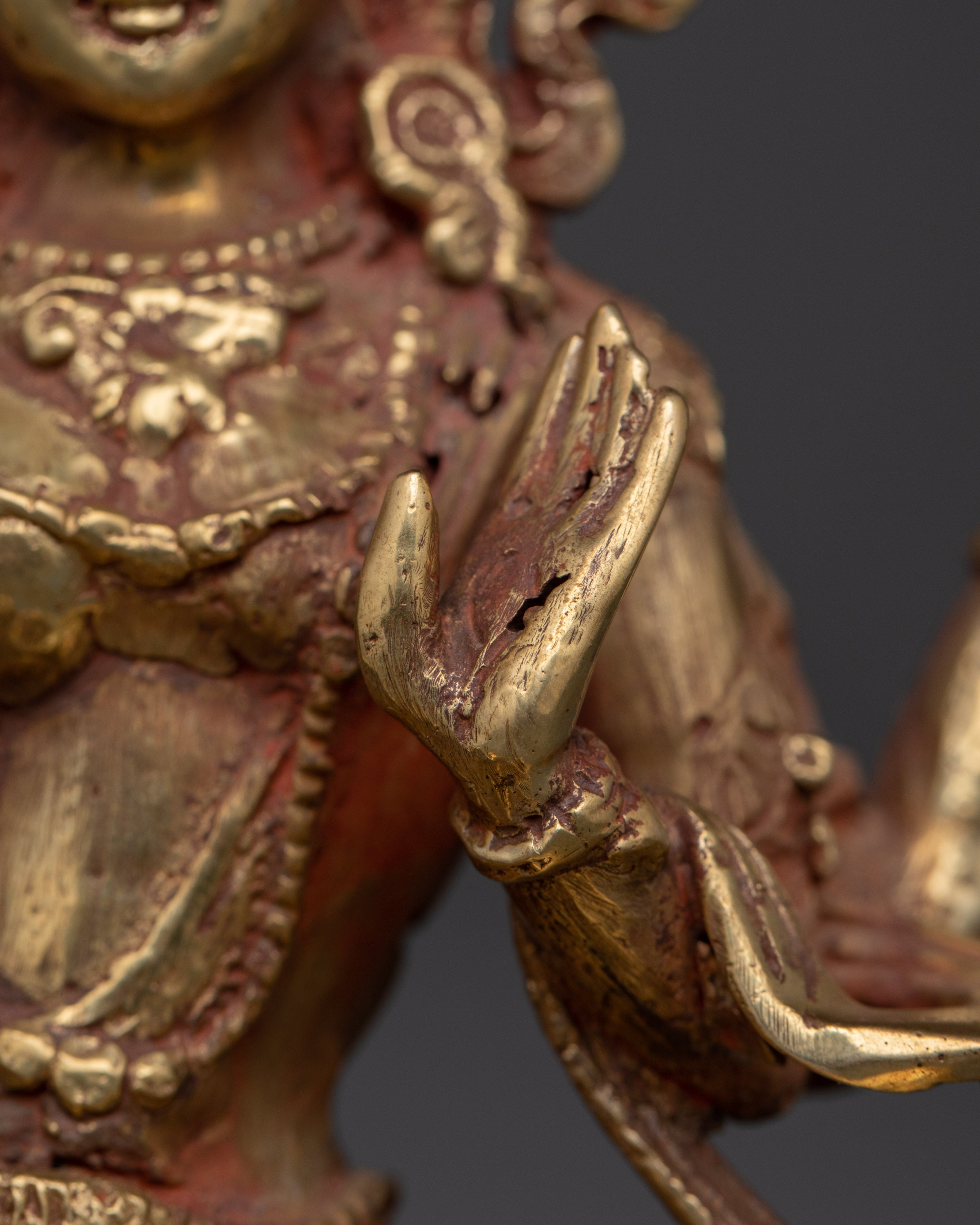 Handcrafted Laxmi Deity Figurine | Brass Hindu Goddess Statue for Prosperity