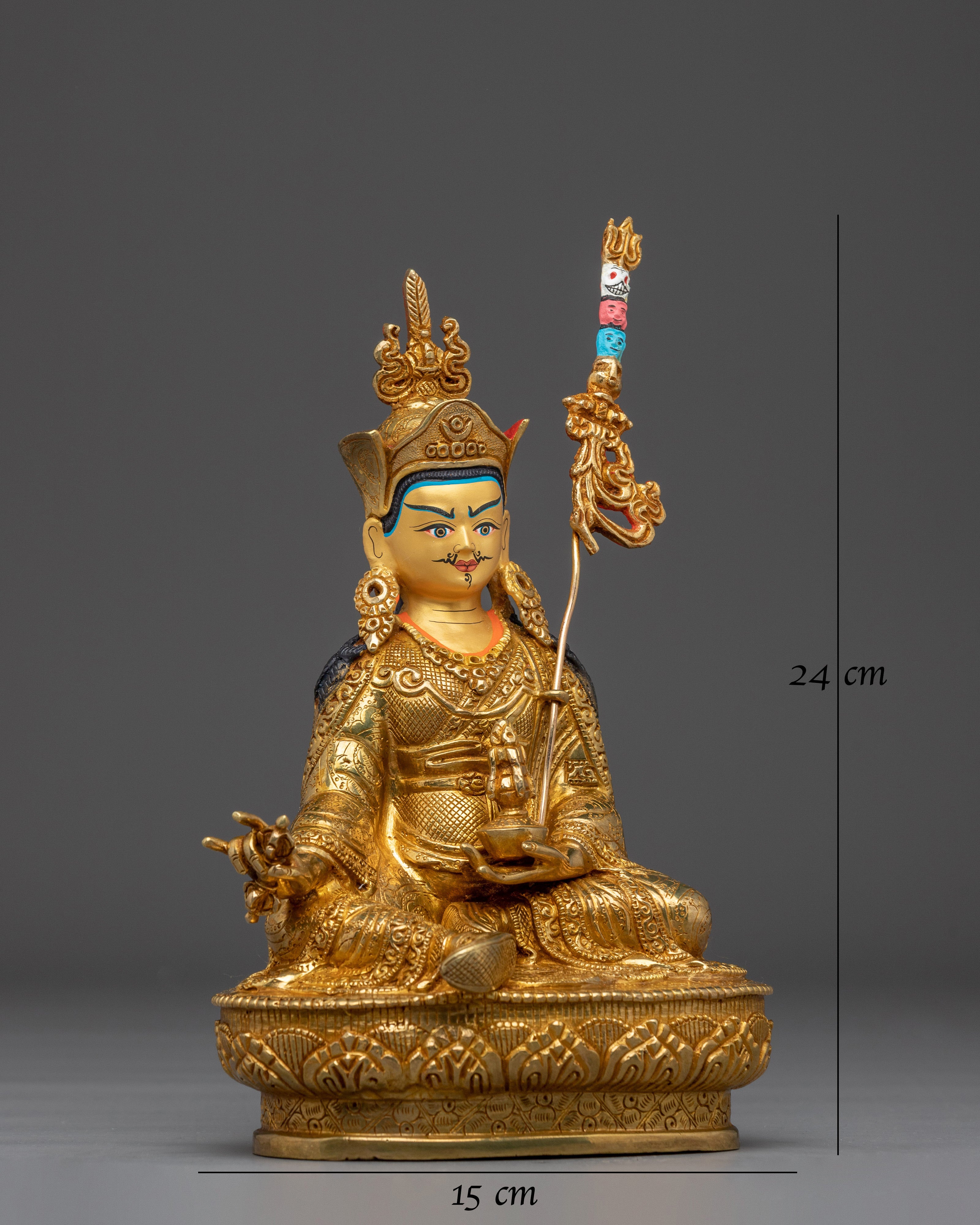 Radiant Guru Rinpoche Statue | Vajra Master Padmasambhava Sculpture
