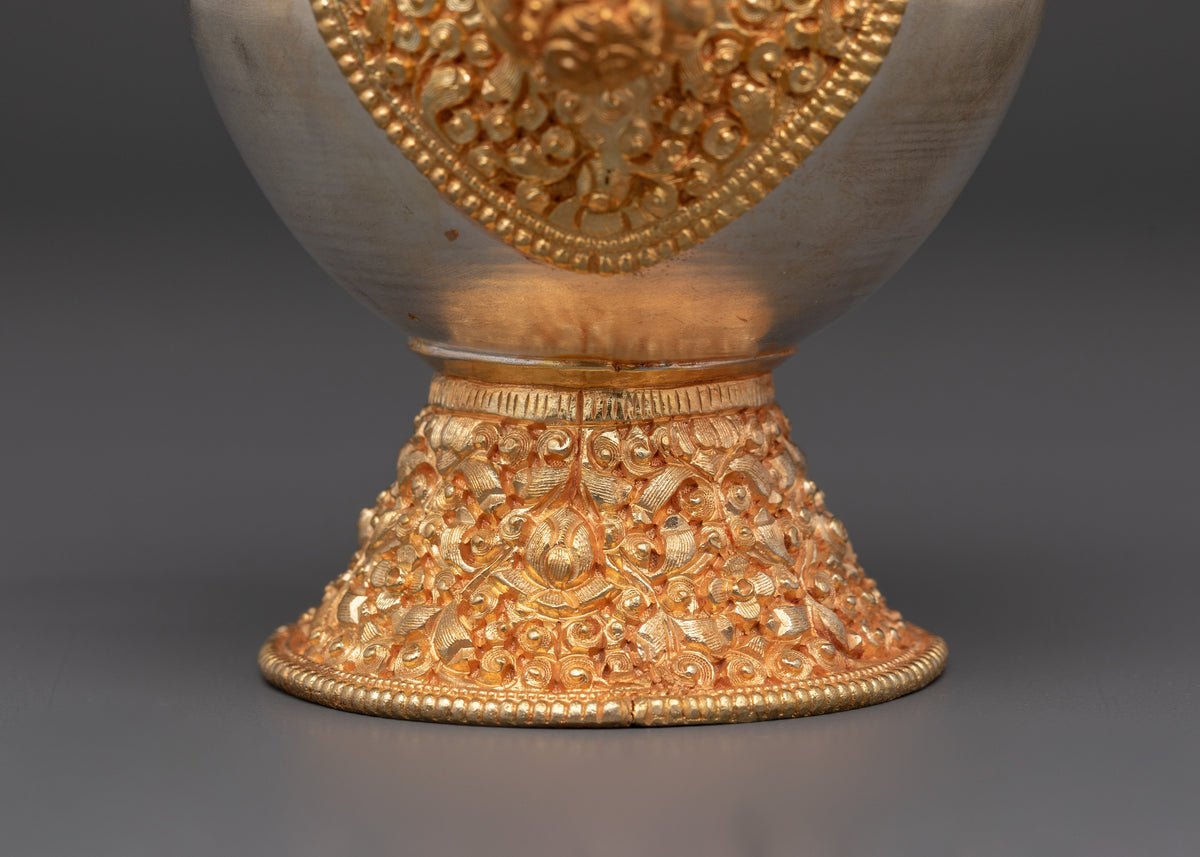 Spiritual Bhumba Ritual Pot | Gold & Silver Plating for Sacred Ceremonies