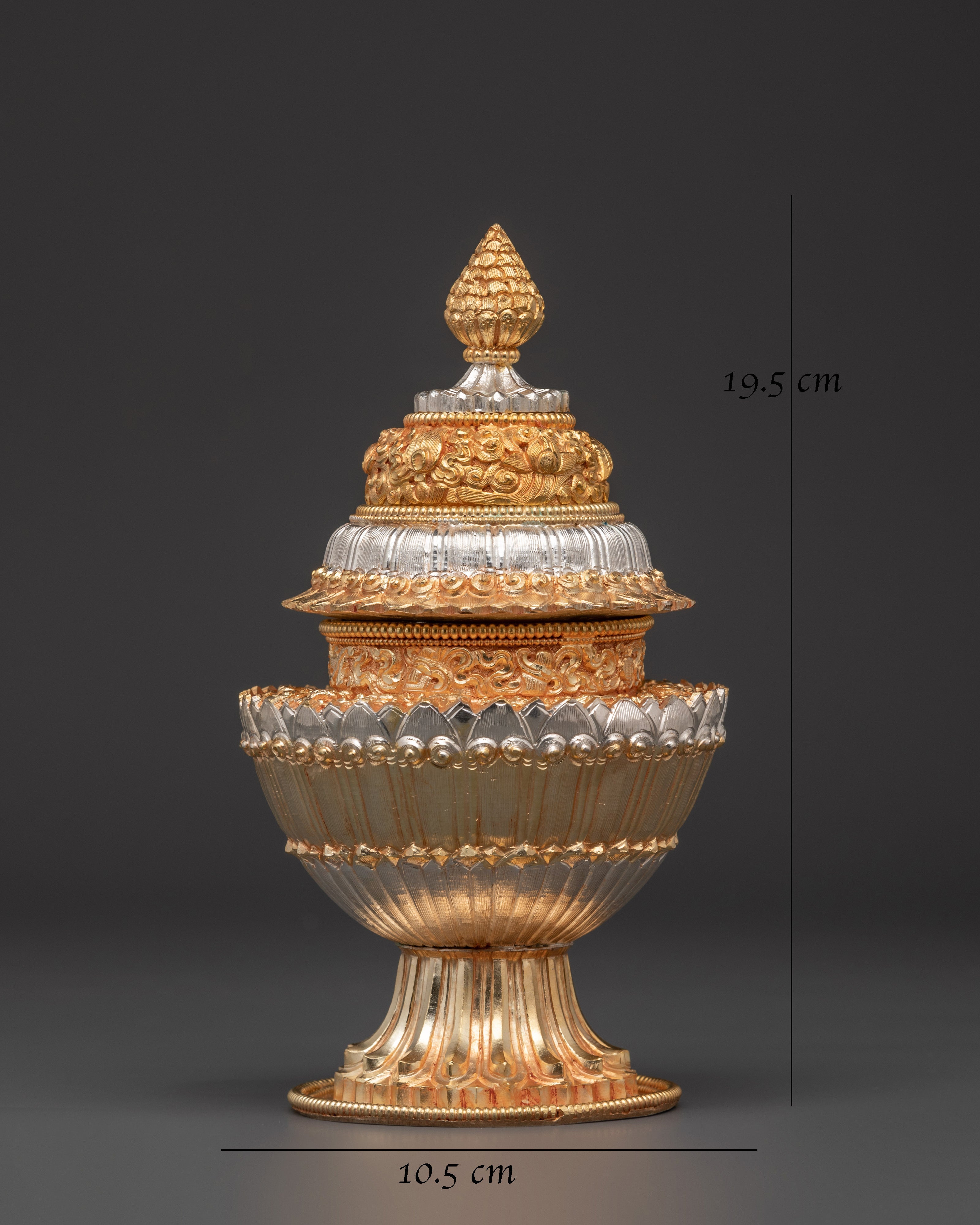 Tibetan Sacred Dhupur Rice Pot | Rice Pot for Tibetan Buddhist Rites and Rituals