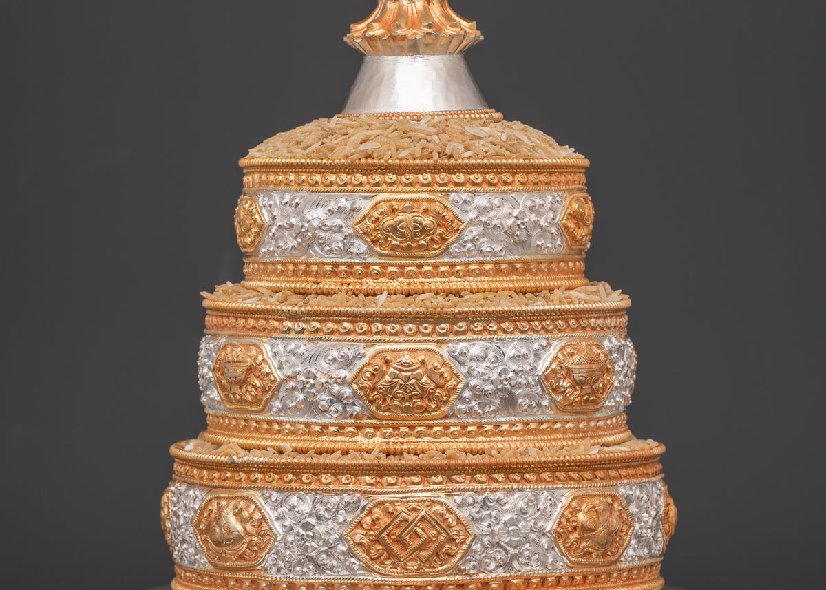 Traditional Tibetan Offering  Mandala | Himalayan Spiritual Artwork
