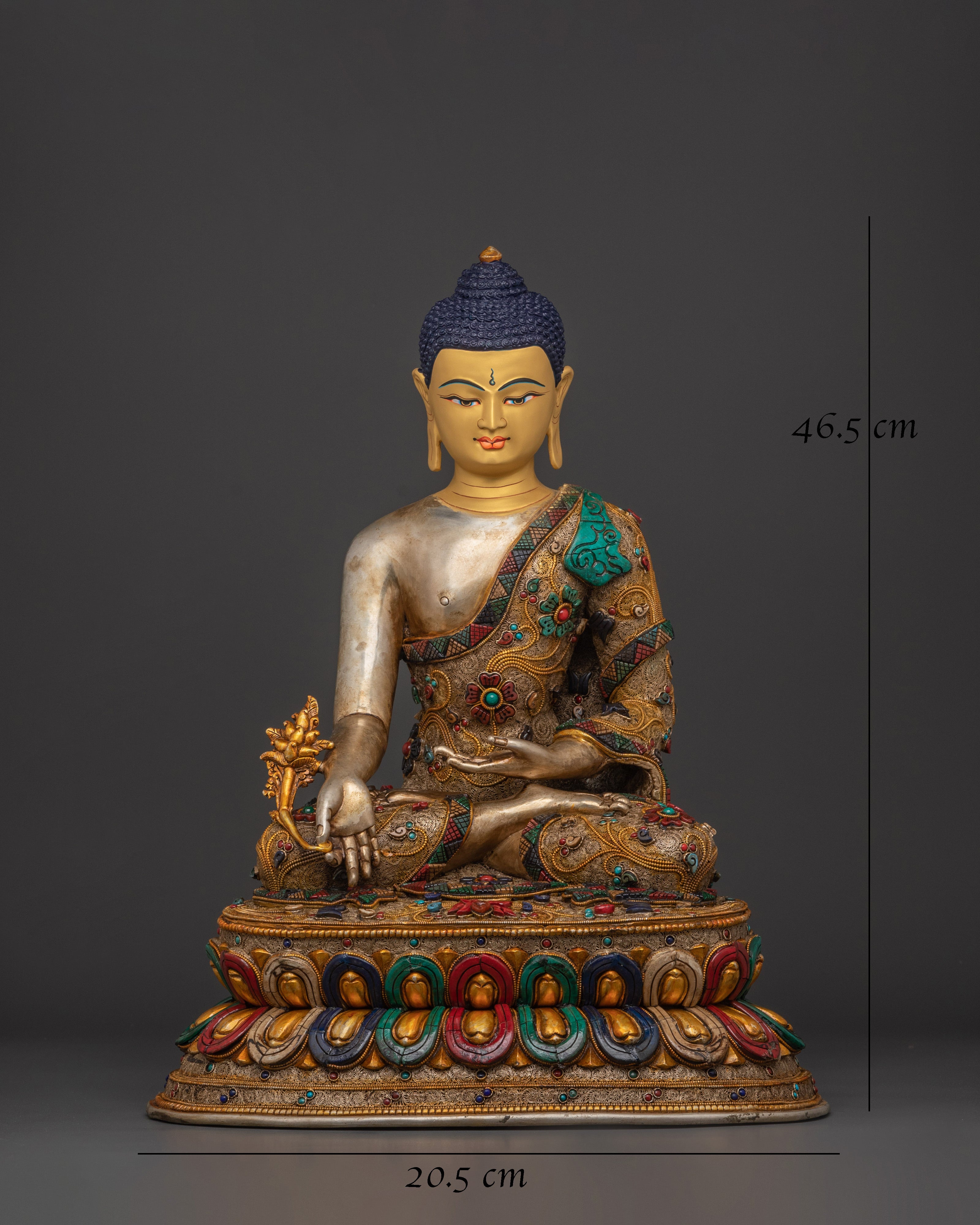 Peaceful Medicine Buddha Sculpture | Precious Work of Art