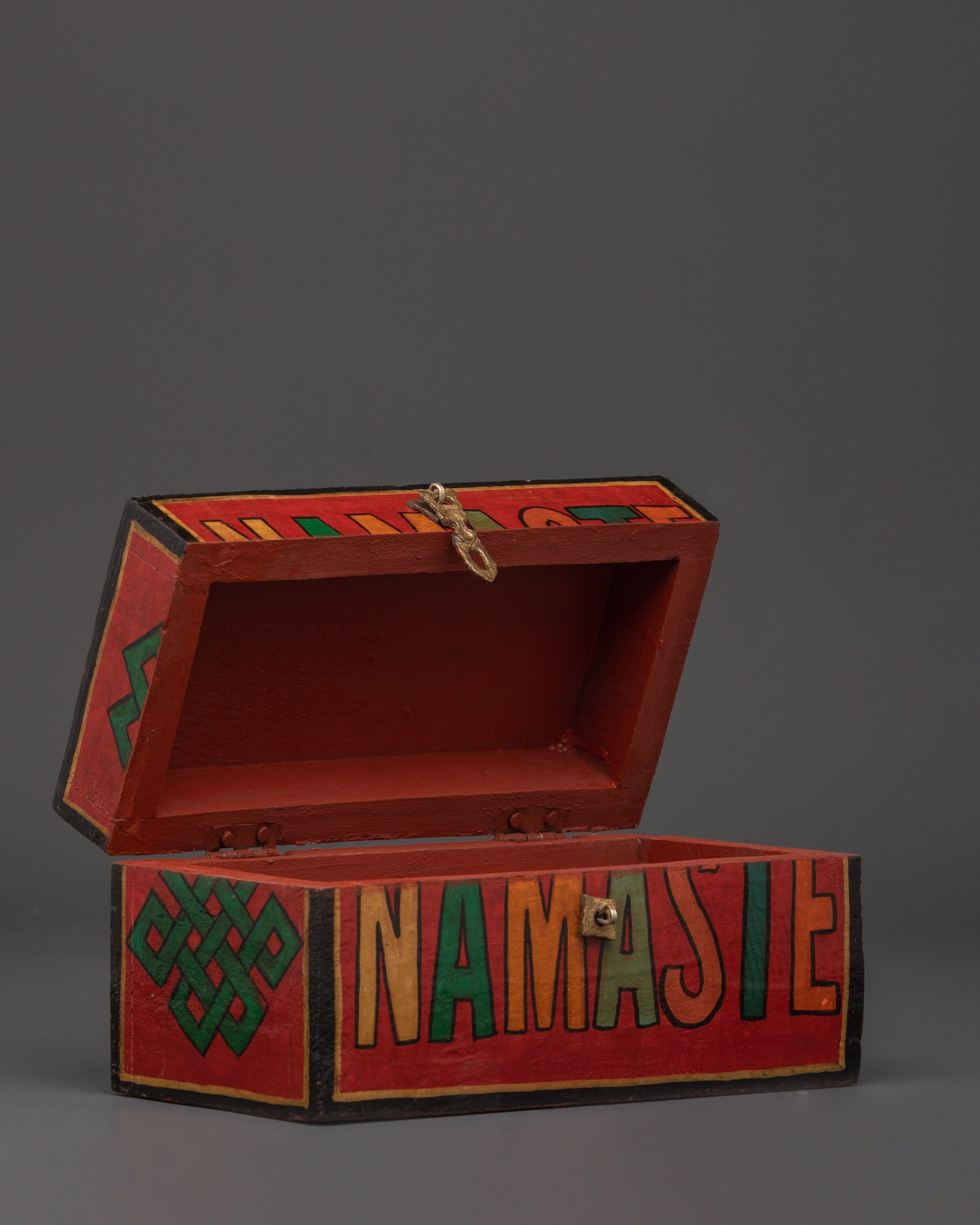 Decorative Wooden Storage Box | Handcrafted Painted Wood Chest