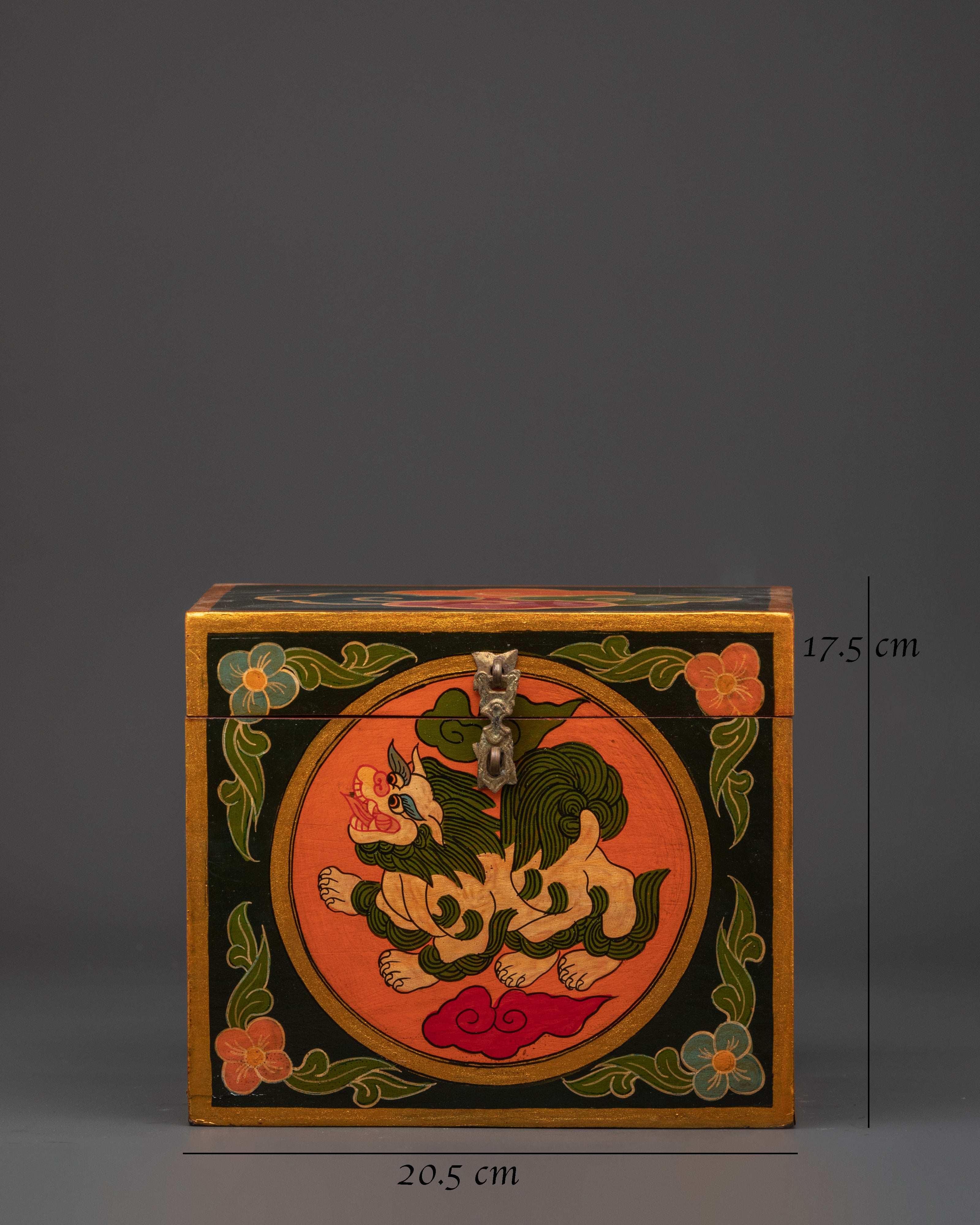 Tibetan Hand-Painted Box | Ethnic Wooden Storage for Rituals, Keepsakes & Spiritual Home Décor