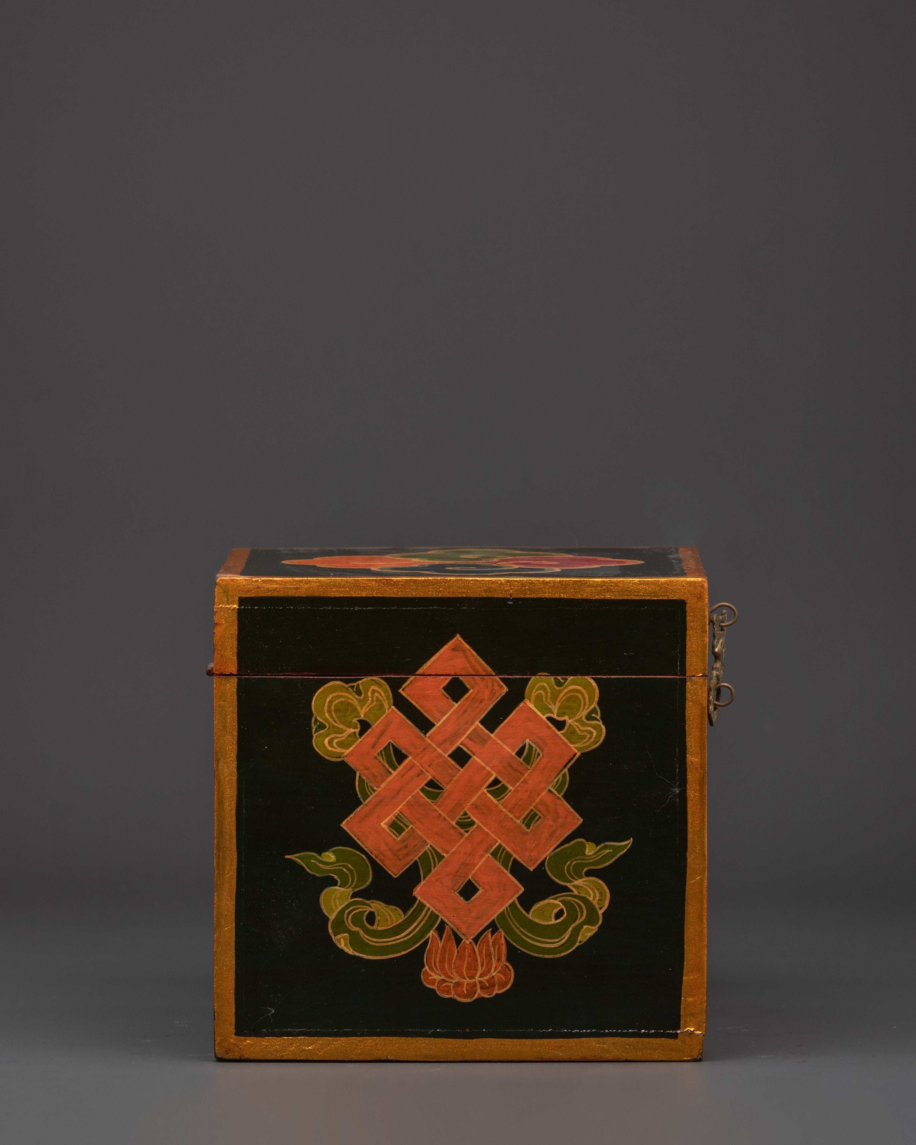 Tibetan Hand-Painted Box | Ethnic Wooden Storage for Rituals, Keepsakes & Spiritual Home Décor