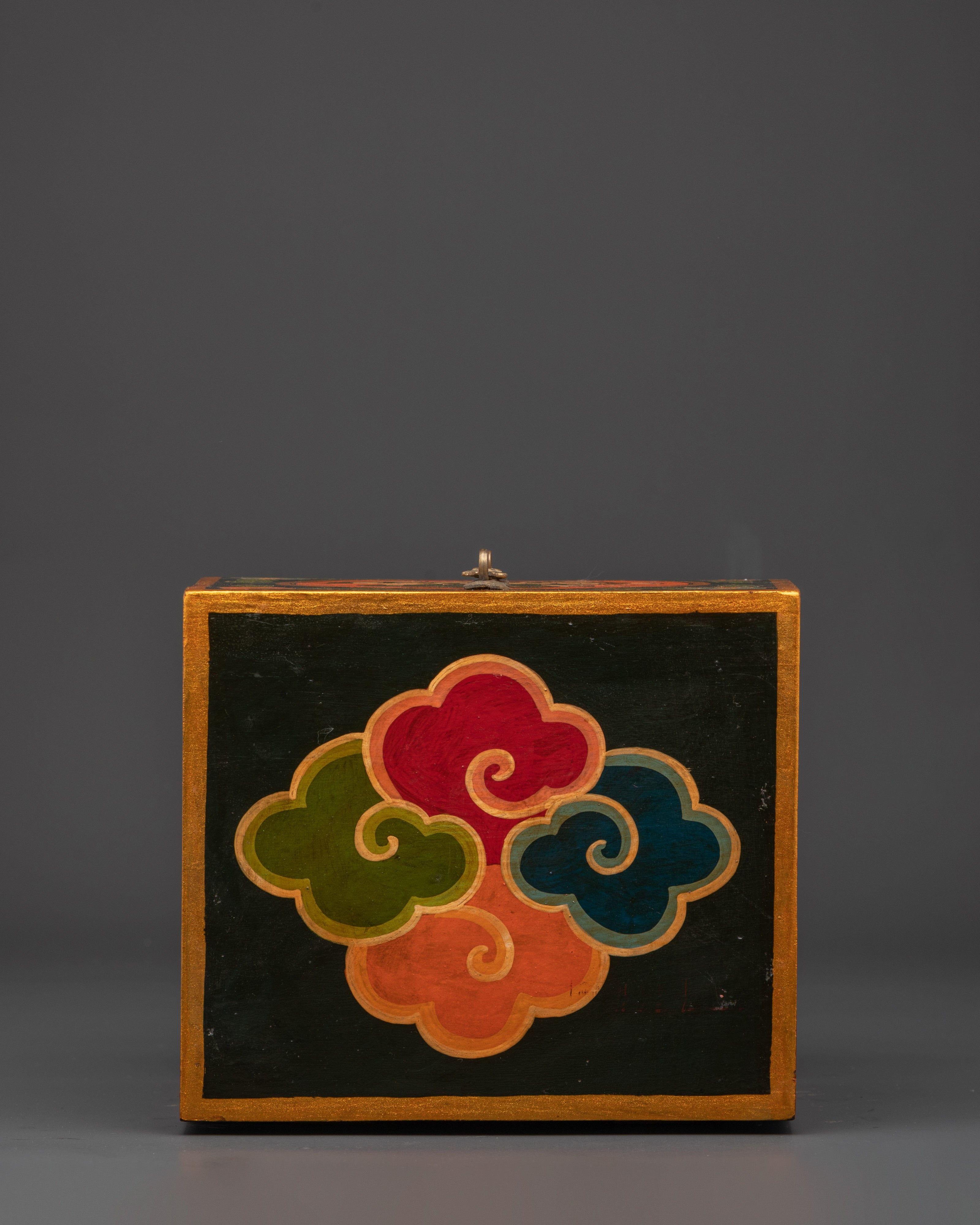 Tibetan Hand-Painted Box | Ethnic Wooden Storage for Rituals, Keepsakes & Spiritual Home Décor