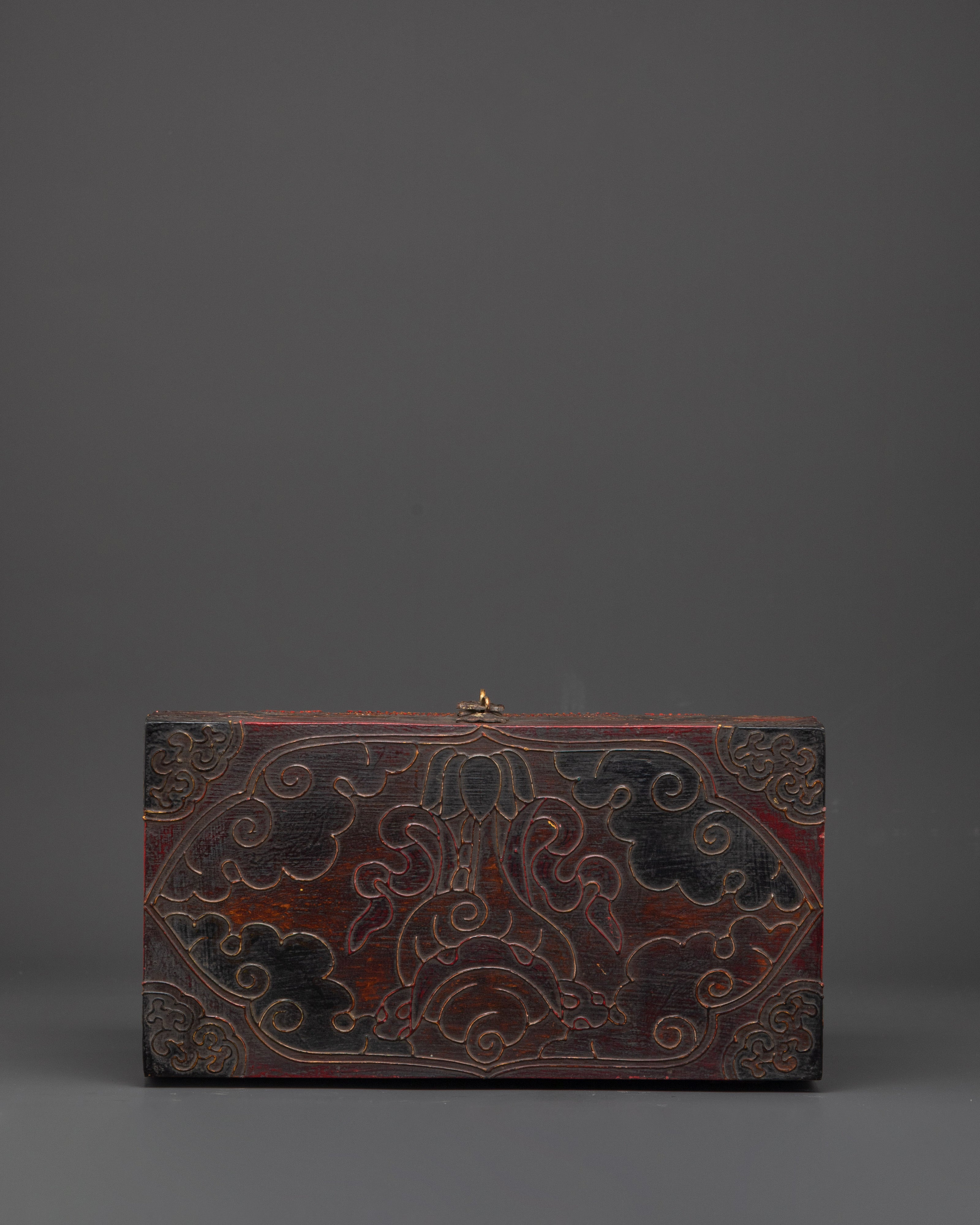 Tibetan Hand-Painted Sacred Object Box | Wooden Box for Rituals & Spiritual Keepsakes