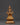 Tibetan Stupa Altar Statue | Gold-Plated Chorten with Coral & Turquoise Stone Inlay