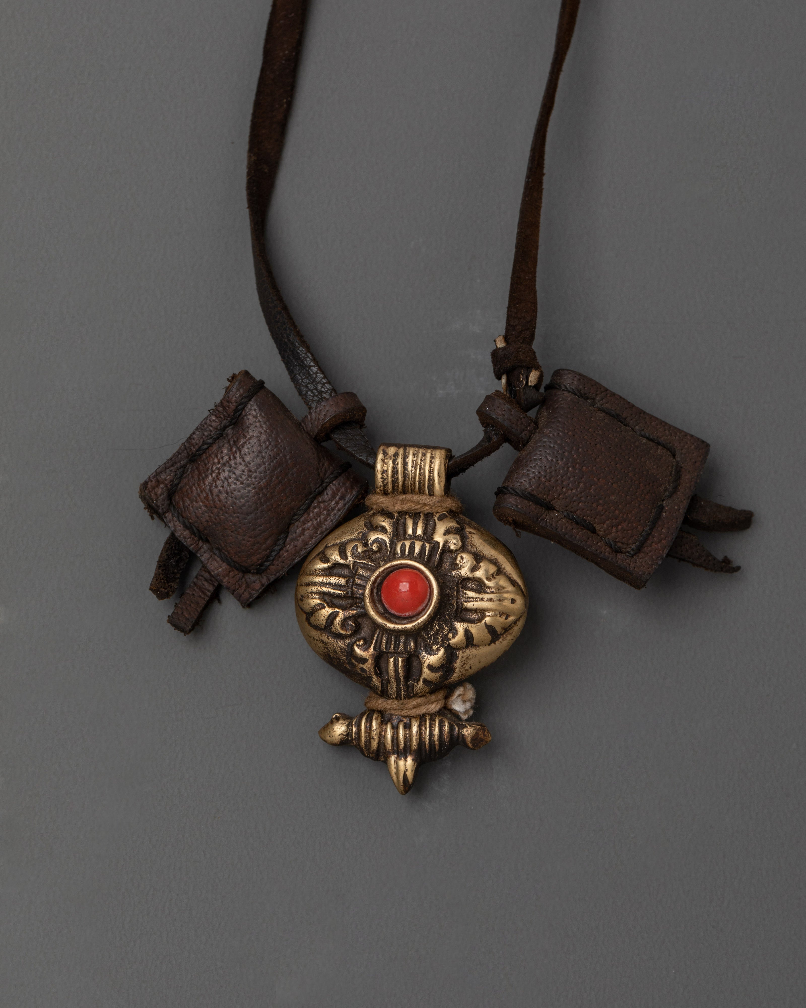 Energy Protection Ghau Box Locket  | Brass Amulet with Healing and Meditation