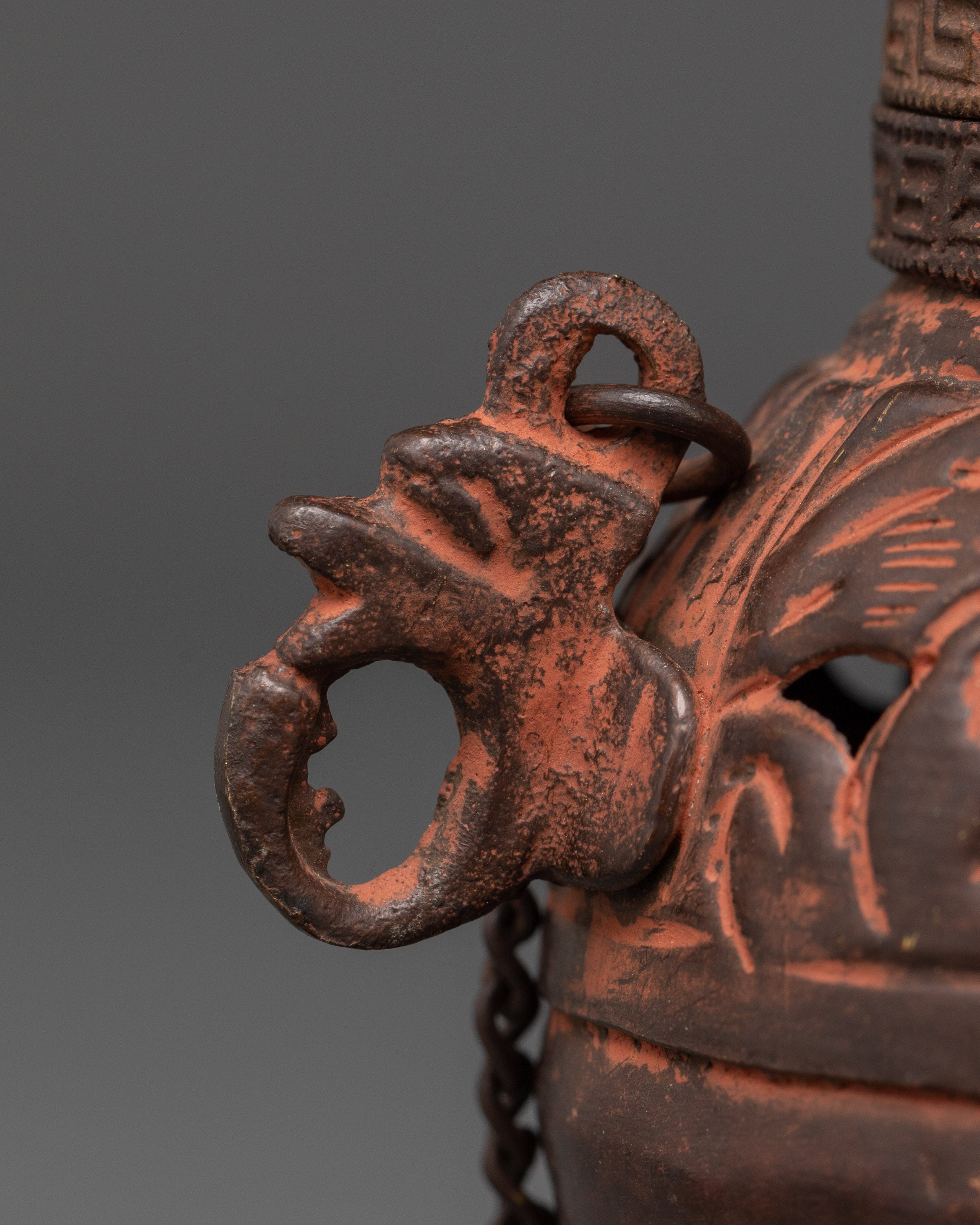 Himalayan Decorative Incense Burner | Handcrafted Oxidized Copper Censer