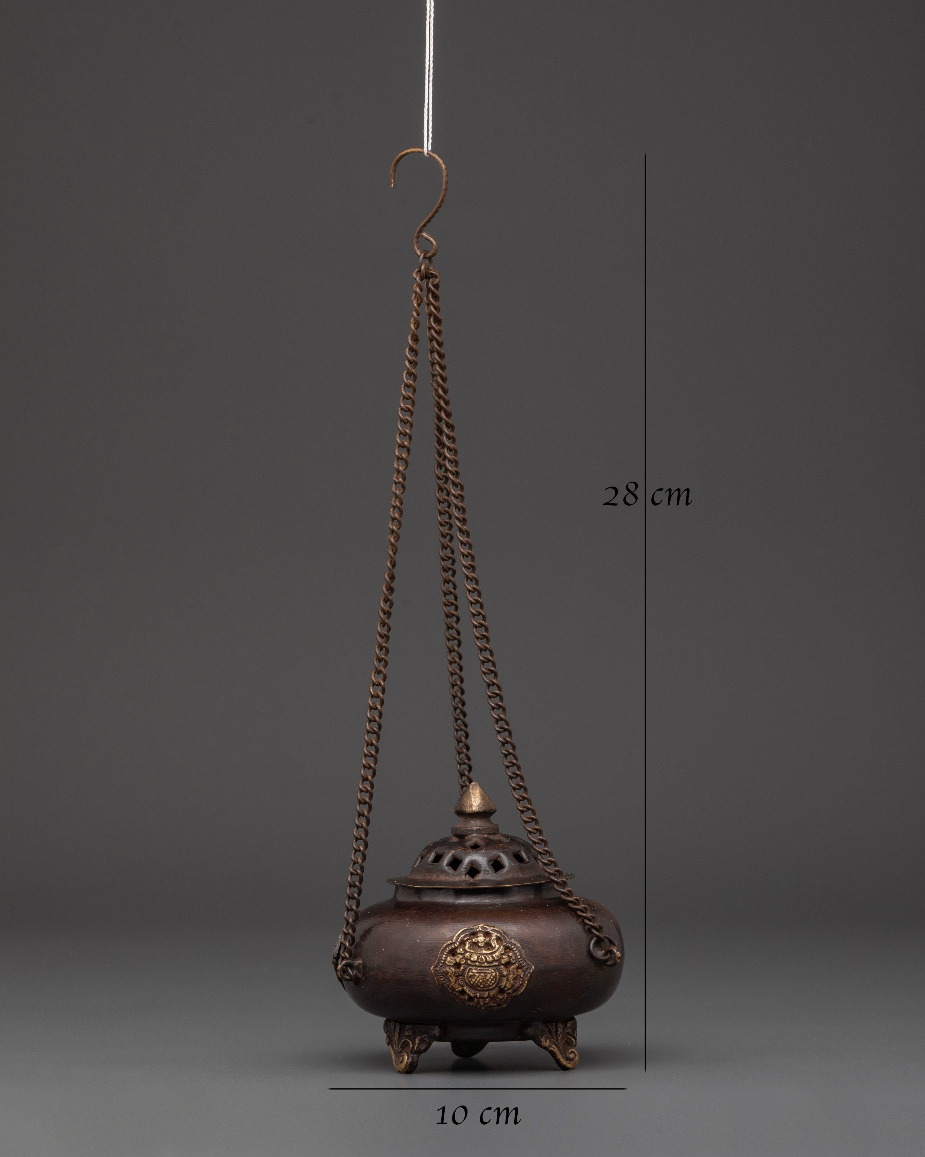 Ceremonial Altar Incense Burner | Handcrafted Oxidized Copper Censer