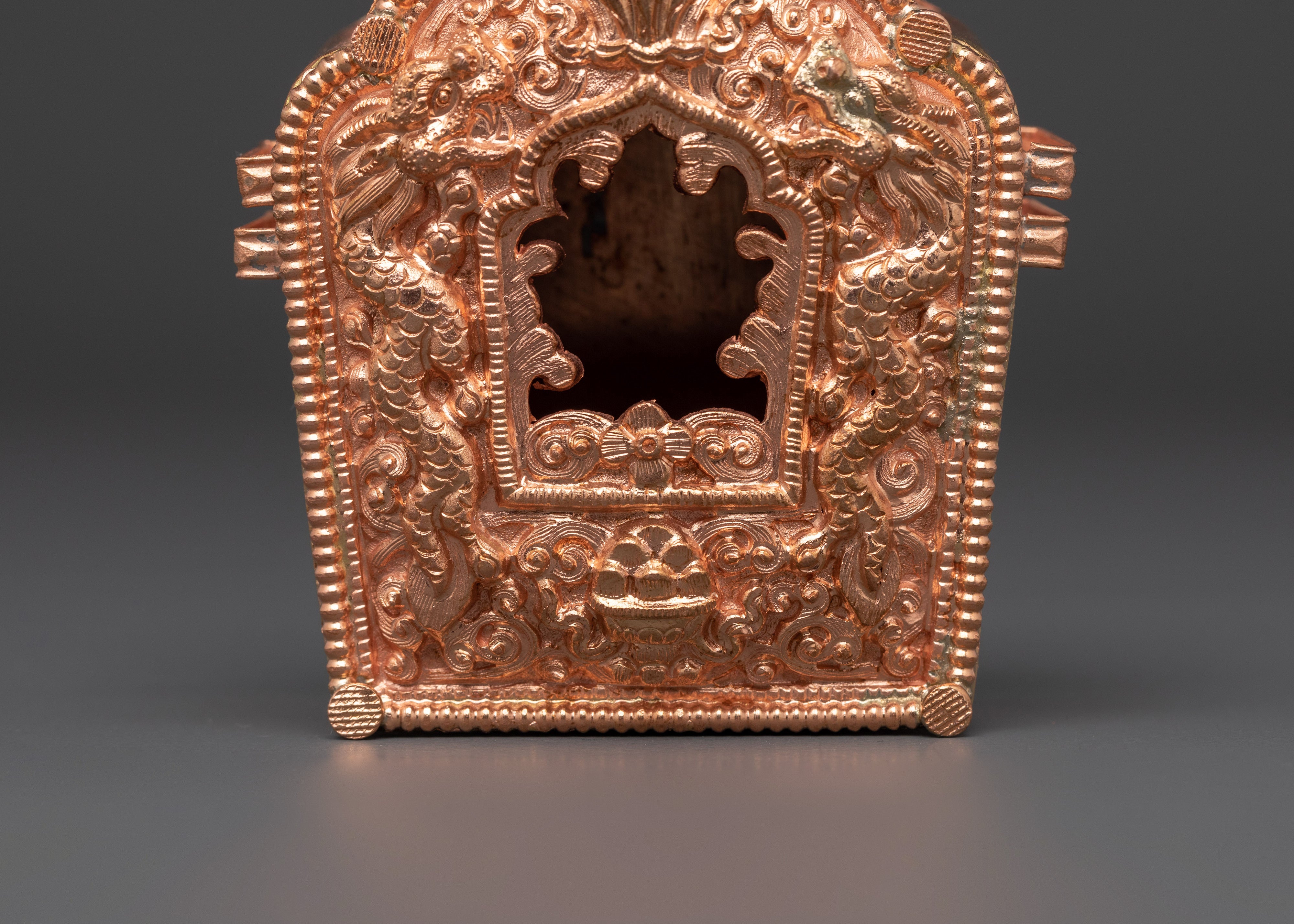 Tibetan Buddhist Copper Ghau Box for Relics and Mantras