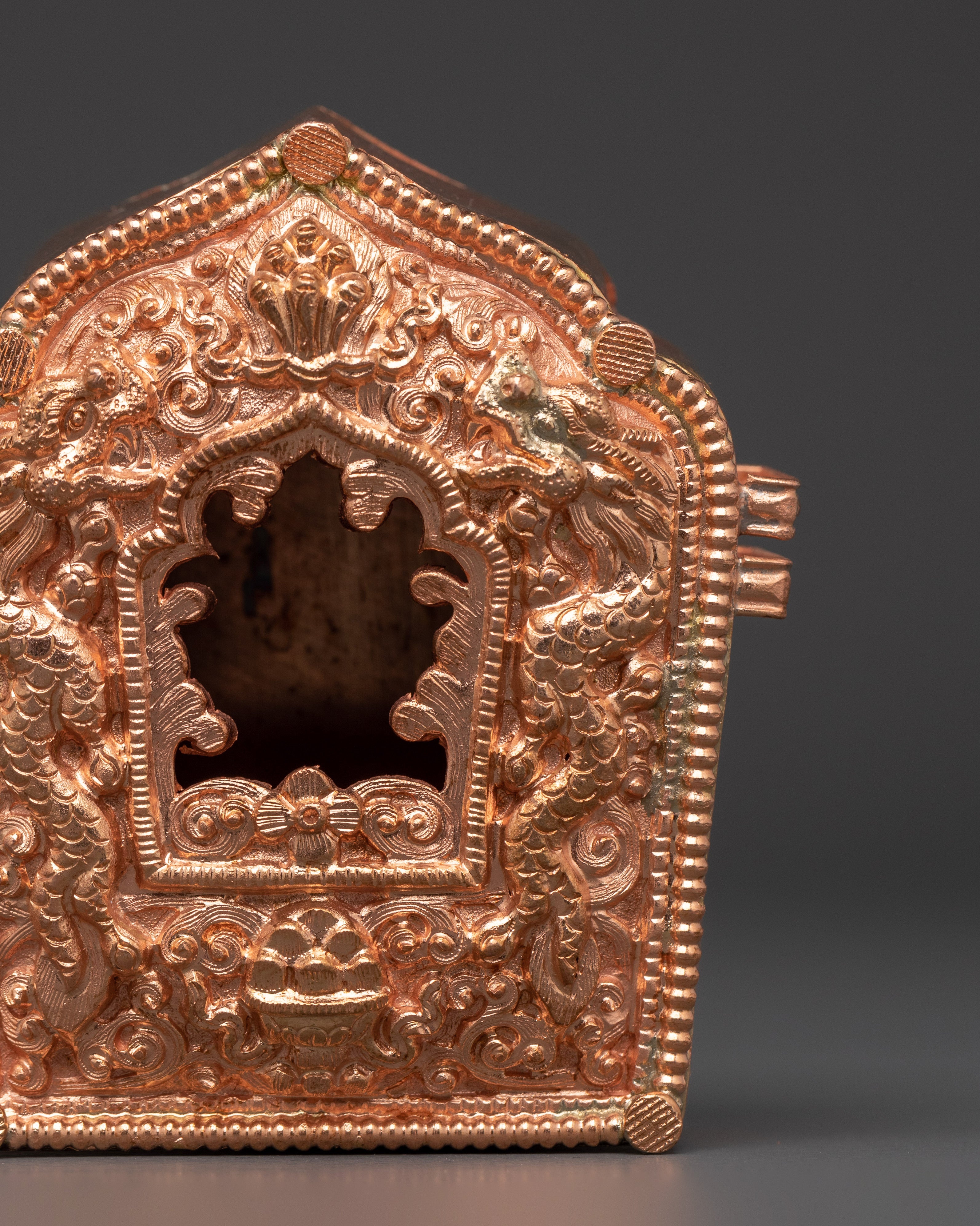 Tibetan Buddhist Copper Ghau Box for Relics and Mantras