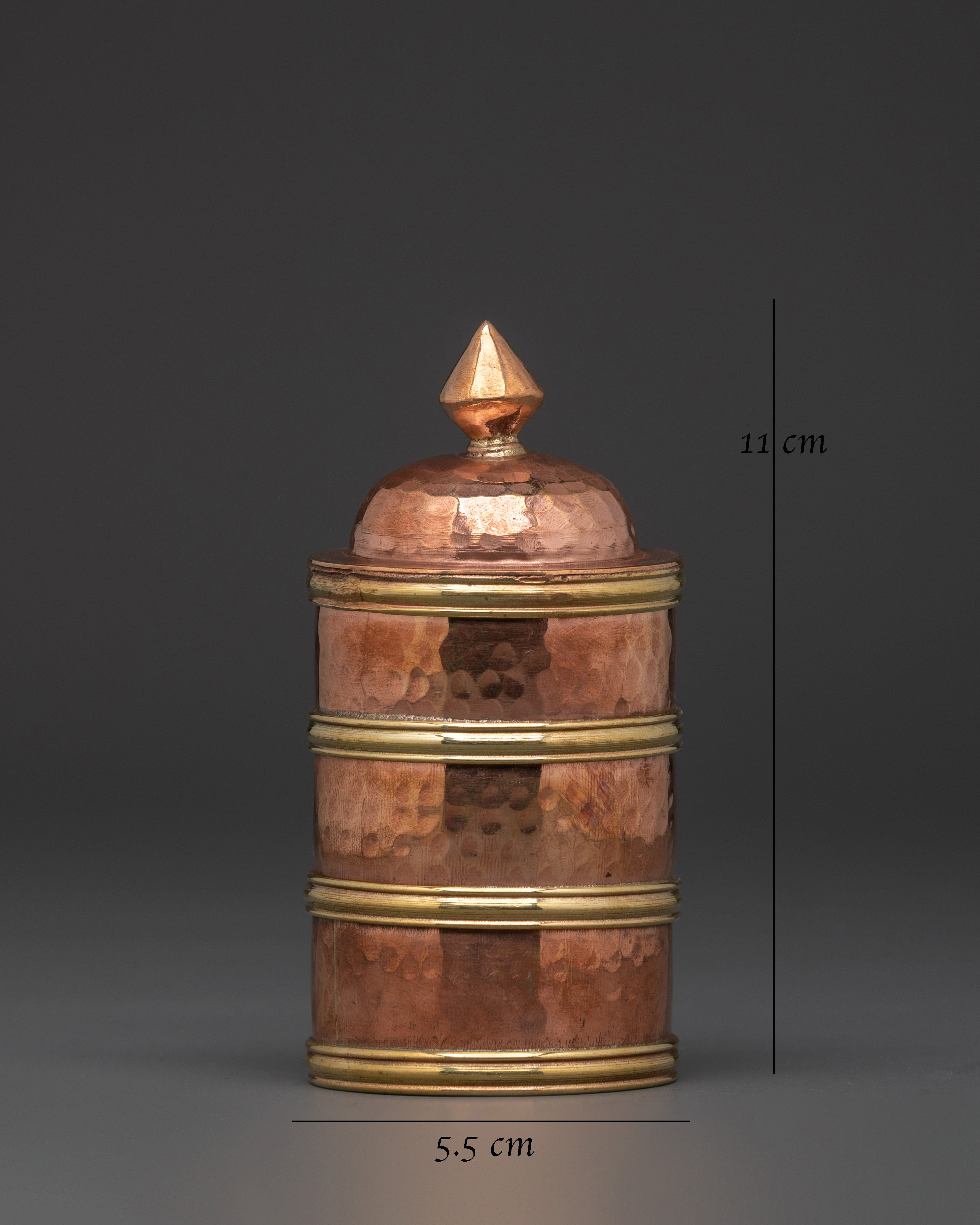 Handcrafted Ceremonial Rice Pot | Copper Body with White Metal Accents