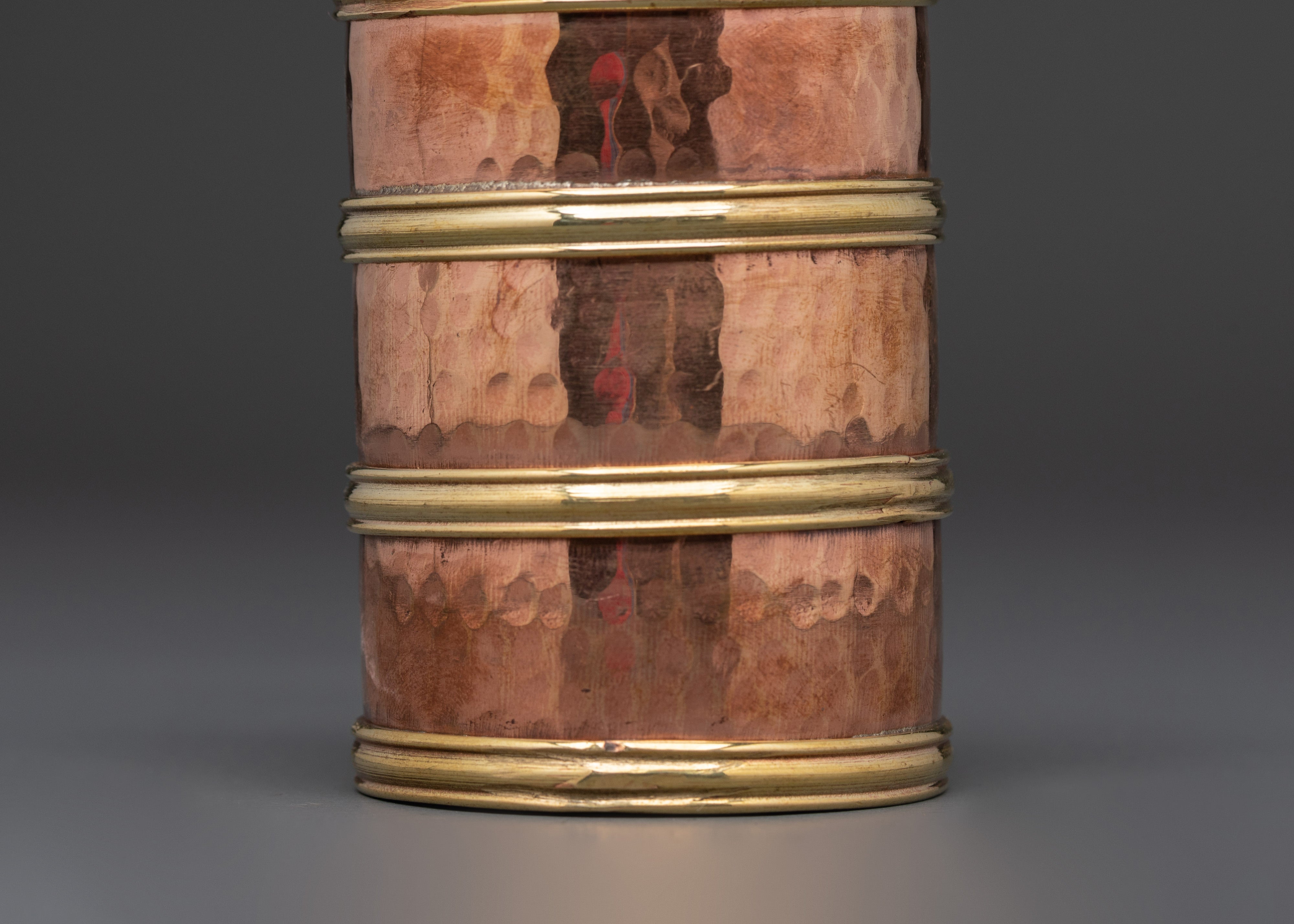 Handcrafted Ceremonial Rice Pot | Copper Body with White Metal Accents