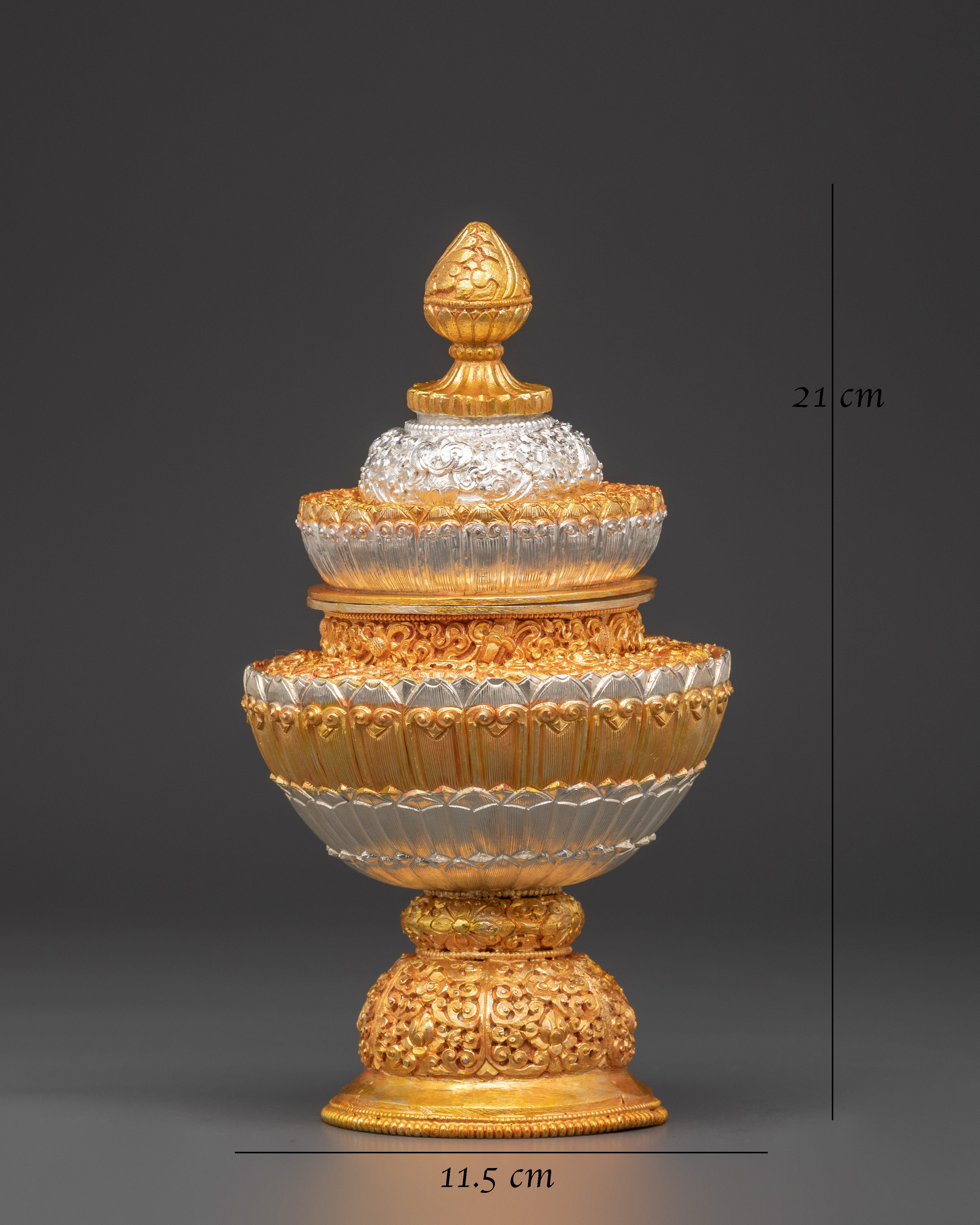 Handcrafted Dhupur Rice Pot Decorative Piece | Tibetan Buddhist Rites and Rituals