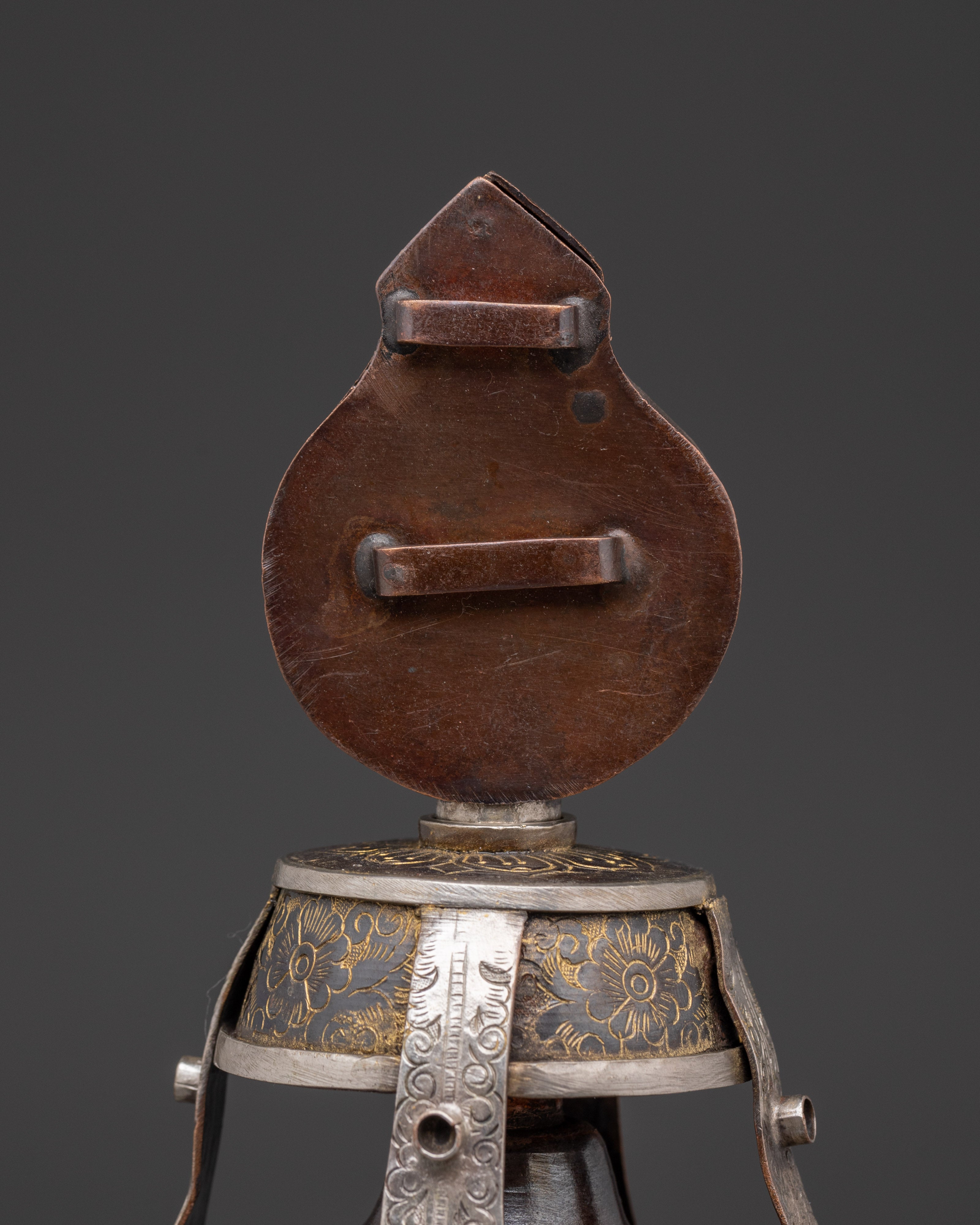 Tibetan Life Vase | Handcrafted Oxidized Copper & Silver Plated