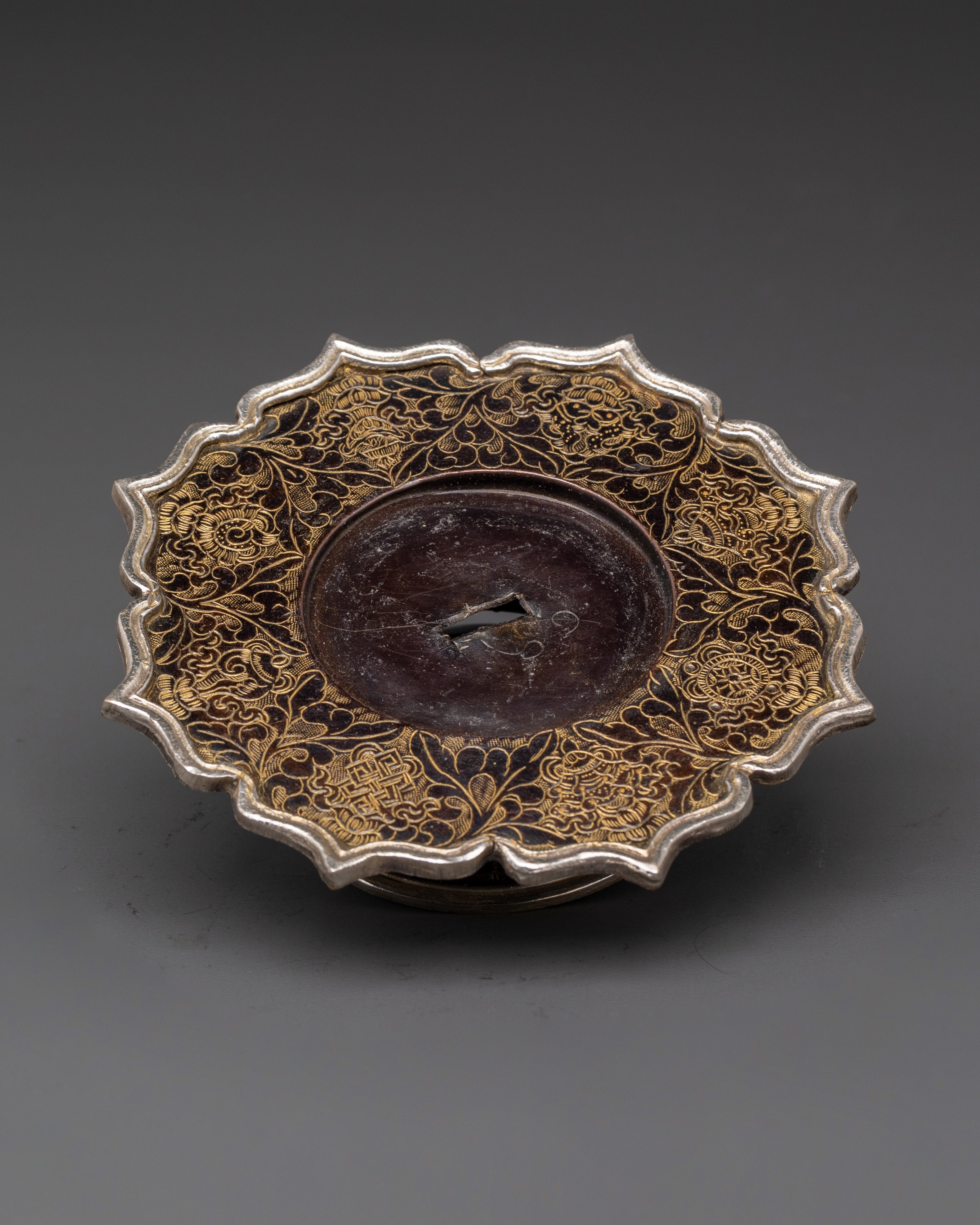Tibetan Life Vase | Handcrafted Oxidized Copper & Silver Plated