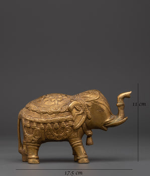 Decorative Elephant Statue | Handmade Brass Elephant Figurine for Home Decor